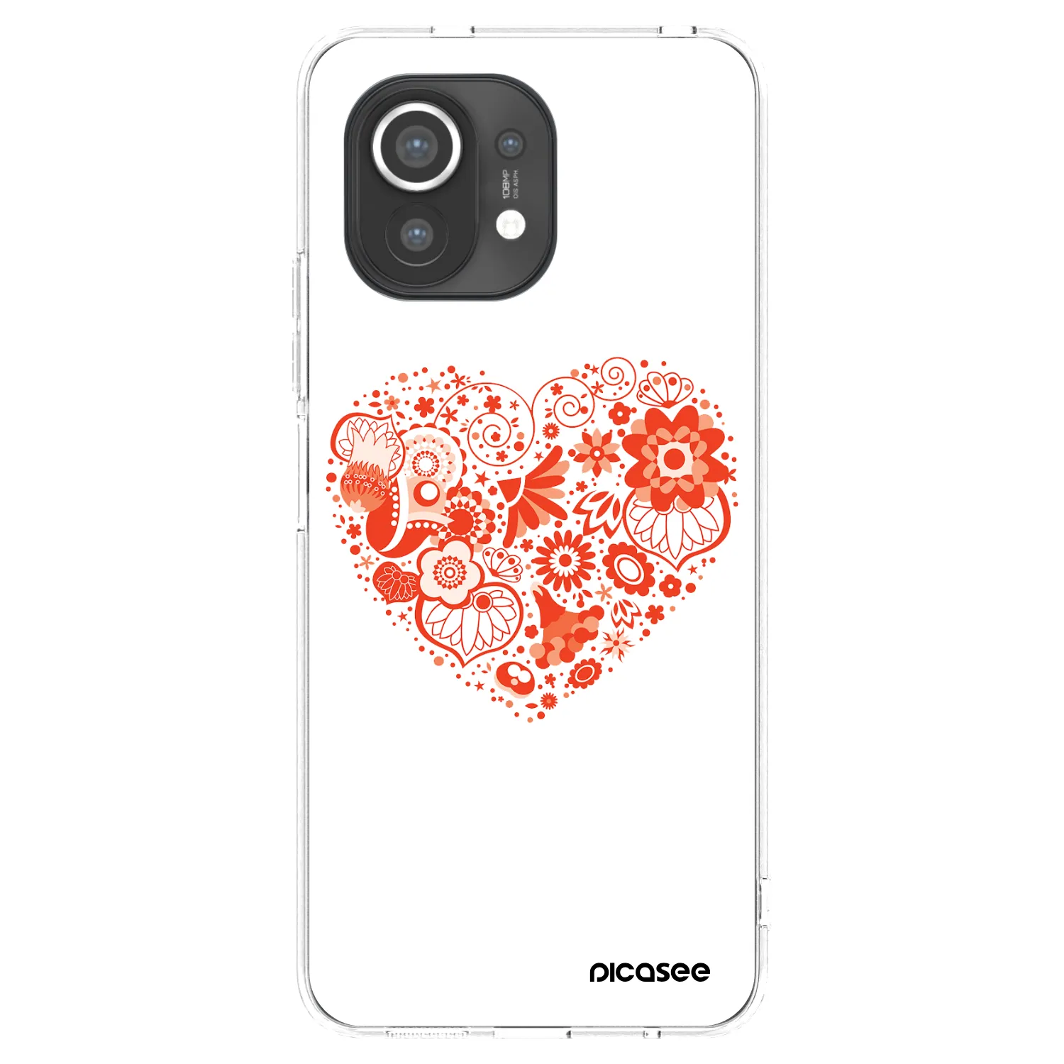 Picasee Xiaomi Mi 11 Hülle - Transparentes Silikon - Großes Herz