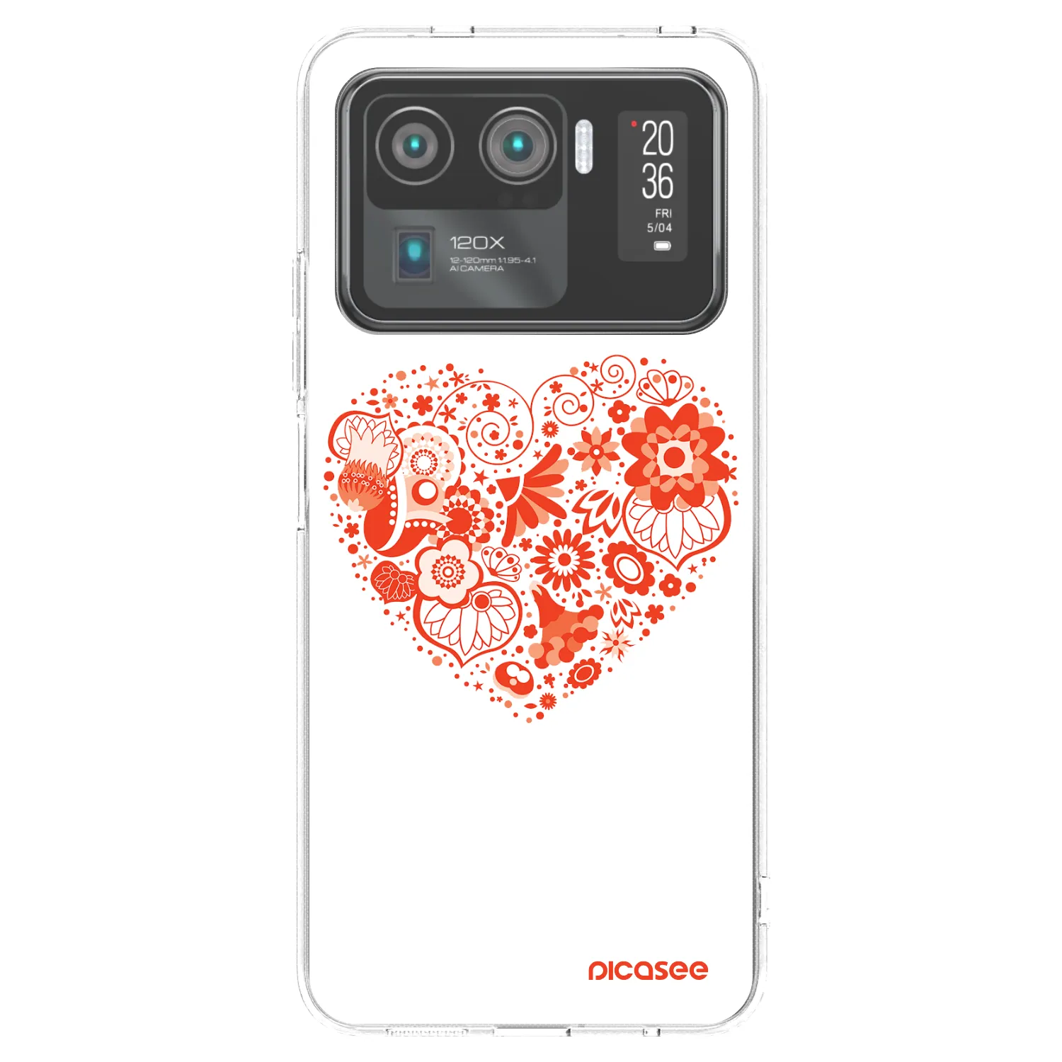Picasee Xiaomi Mi 11 Ultra Hülle - Transparentes Silikon - Großes Herz