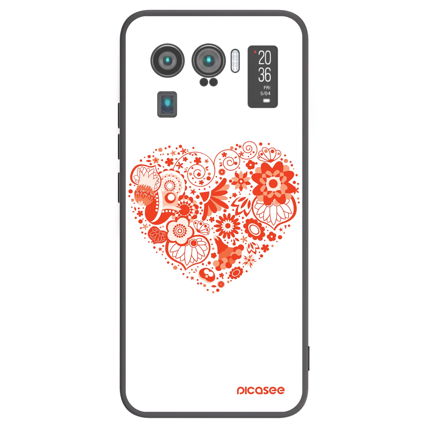 Picasee Xiaomi Mi 11 Ultra Hülle - Schwarzes Silikon - Großes Herz