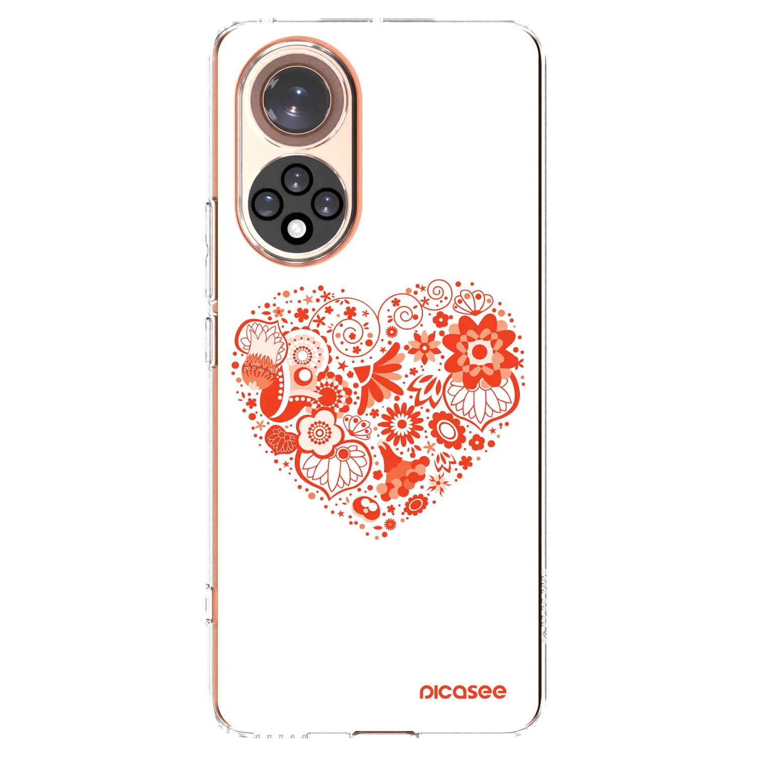 Picasee Huawei Nova 9 Hülle - Transparentes Silikon - Großes Herz