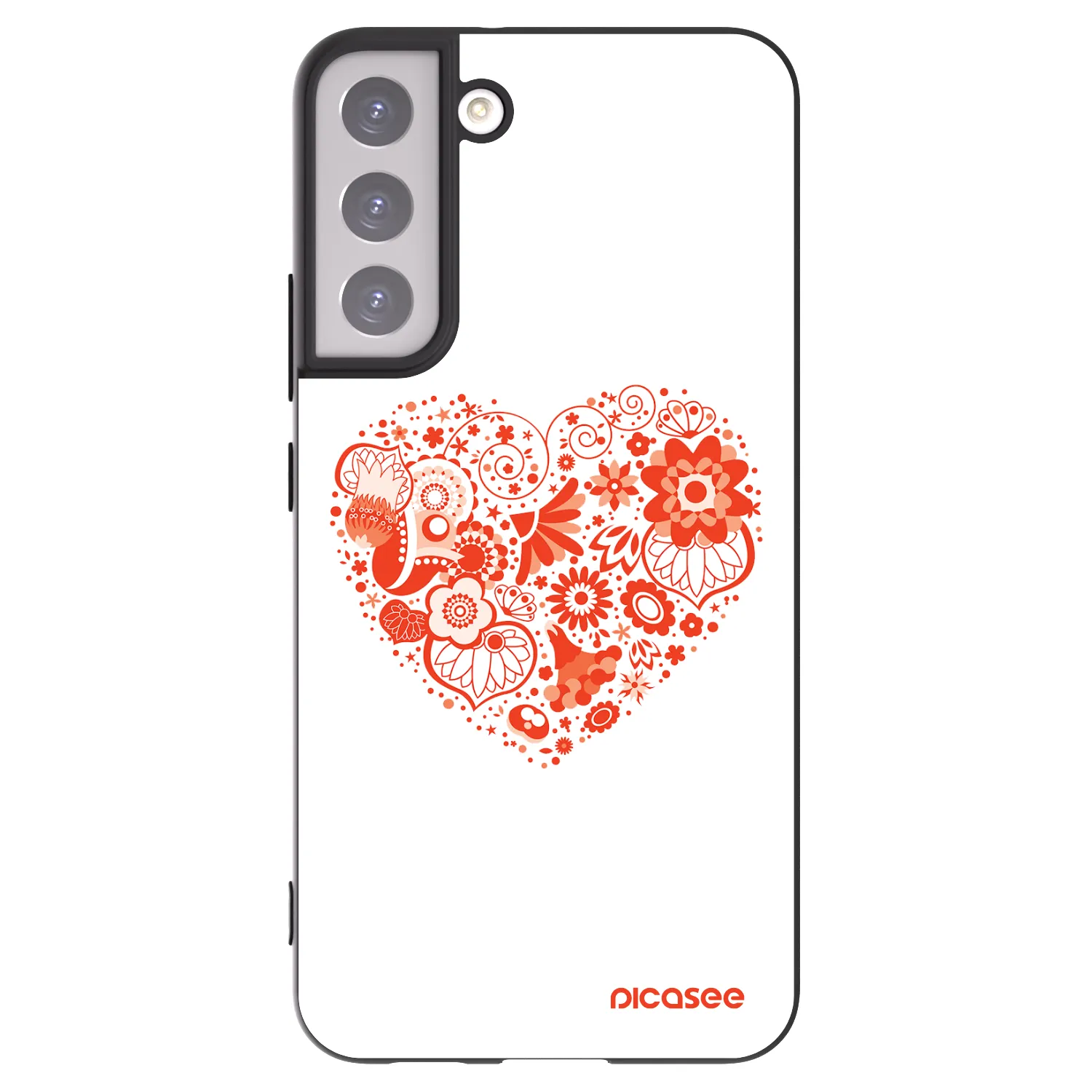 Picasee Samsung Galaxy S22+ 5G Hülle - Schwarzes Silikon - Großes Herz