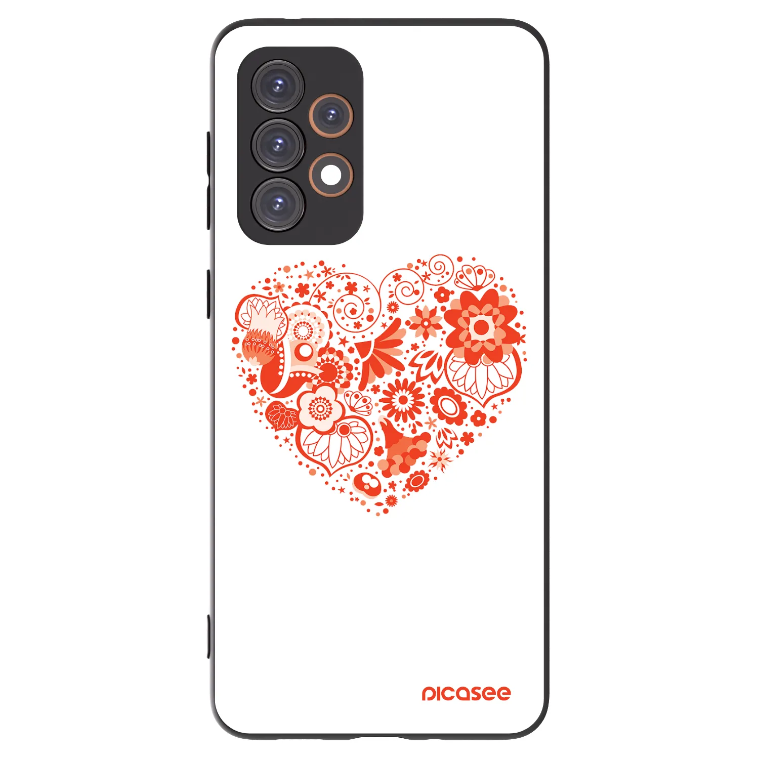 Picasee Samsung Galaxy A33 5G A336 Hülle - Schwarzes Silikon - Großes Herz
