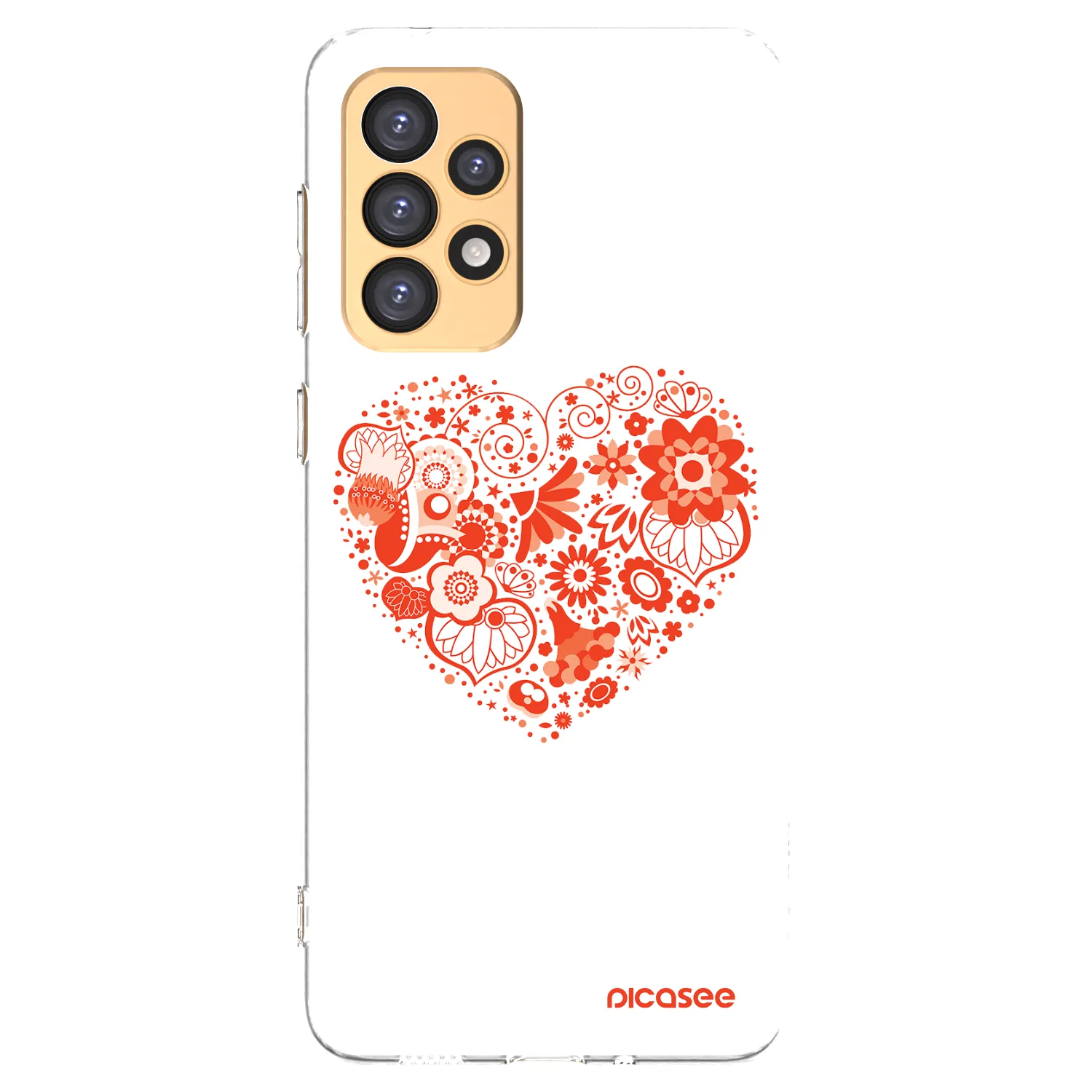 Picasee Samsung Galaxy A33 5G A336 Hülle - Transparentes Silikon - Großes Herz