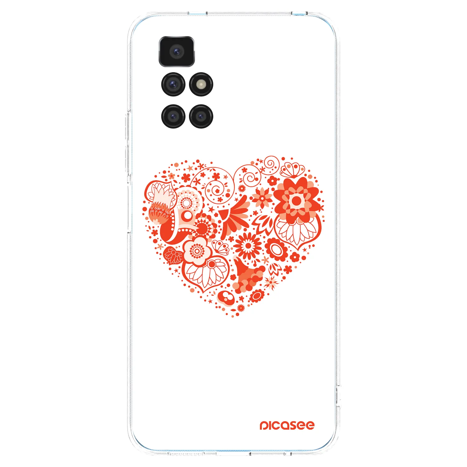 Picasee Xiaomi Redmi 10 (2022) Hülle - Transparentes Silikon - Großes Herz