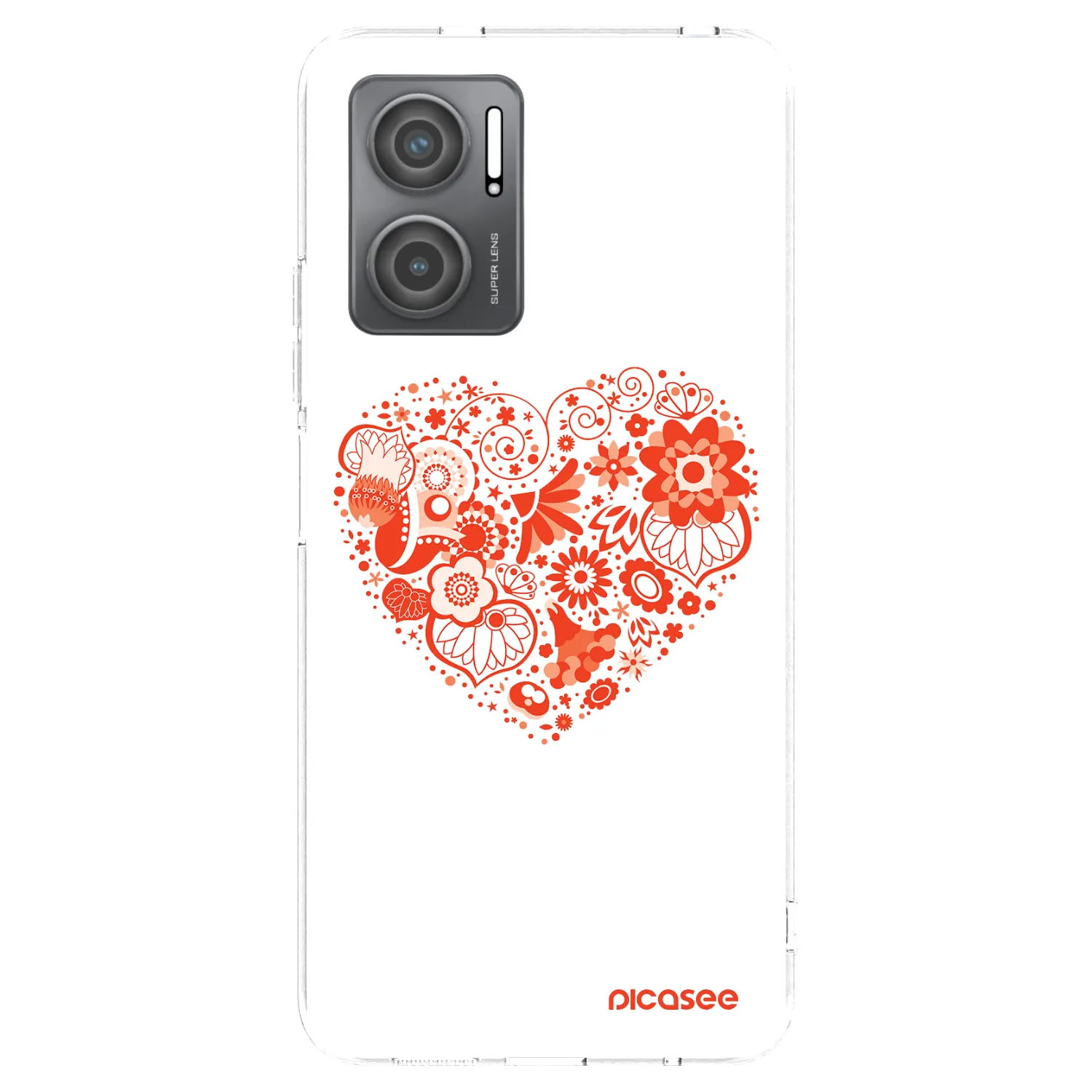 Picasee Xiaomi Redmi 10 5G Hülle - Transparentes Silikon - Großes Herz