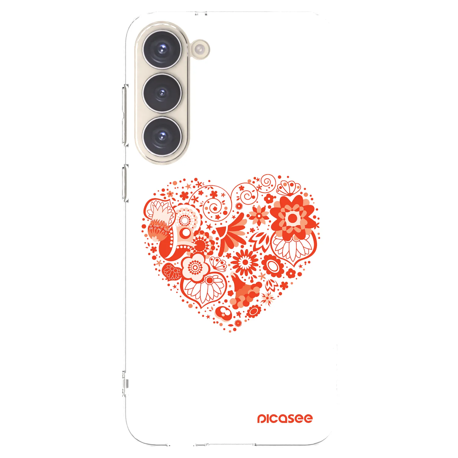 Picasee Samsung Galaxy S23+ 5G Hülle - Transparentes Silikon - Großes Herz