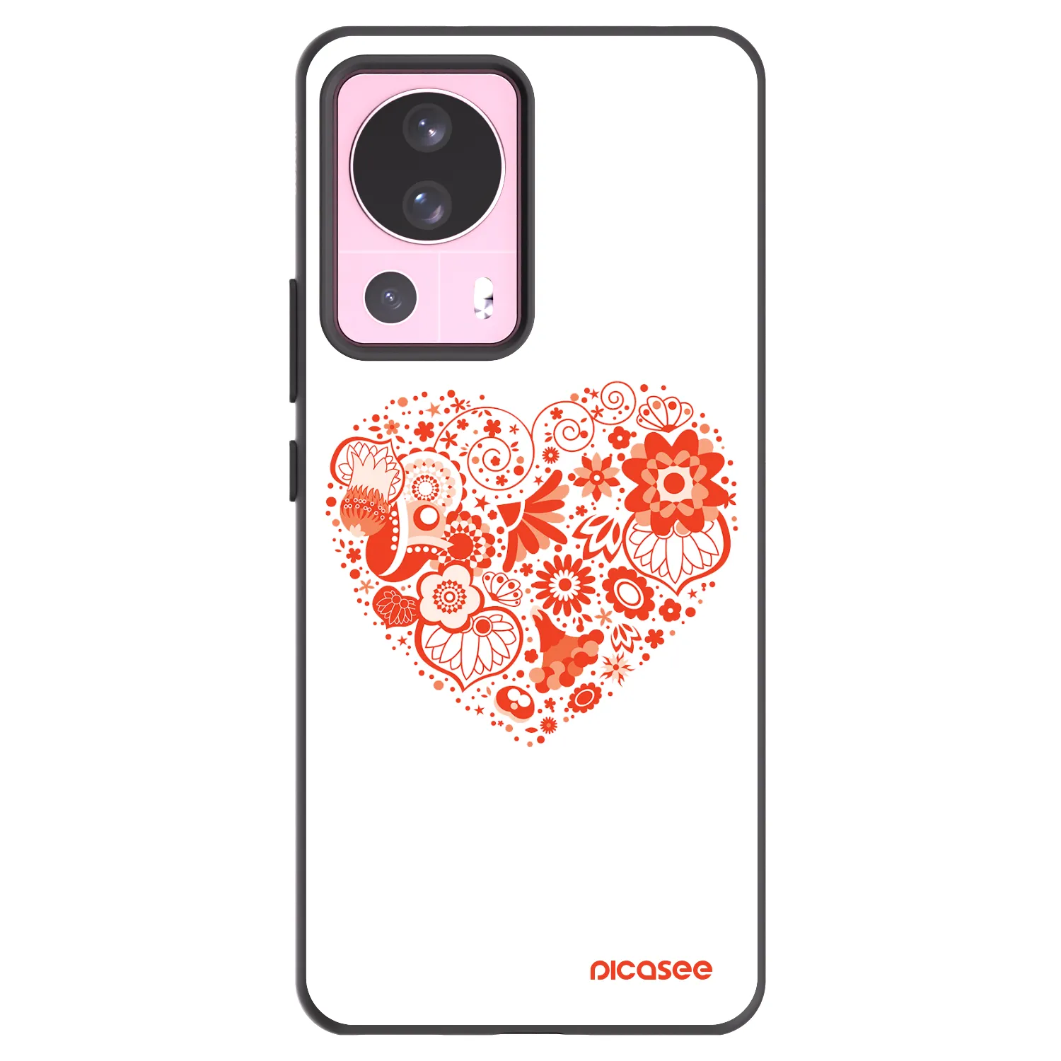 Picasee Xiaomi 13 Lite Hülle - Schwarzes Silikon - Großes Herz