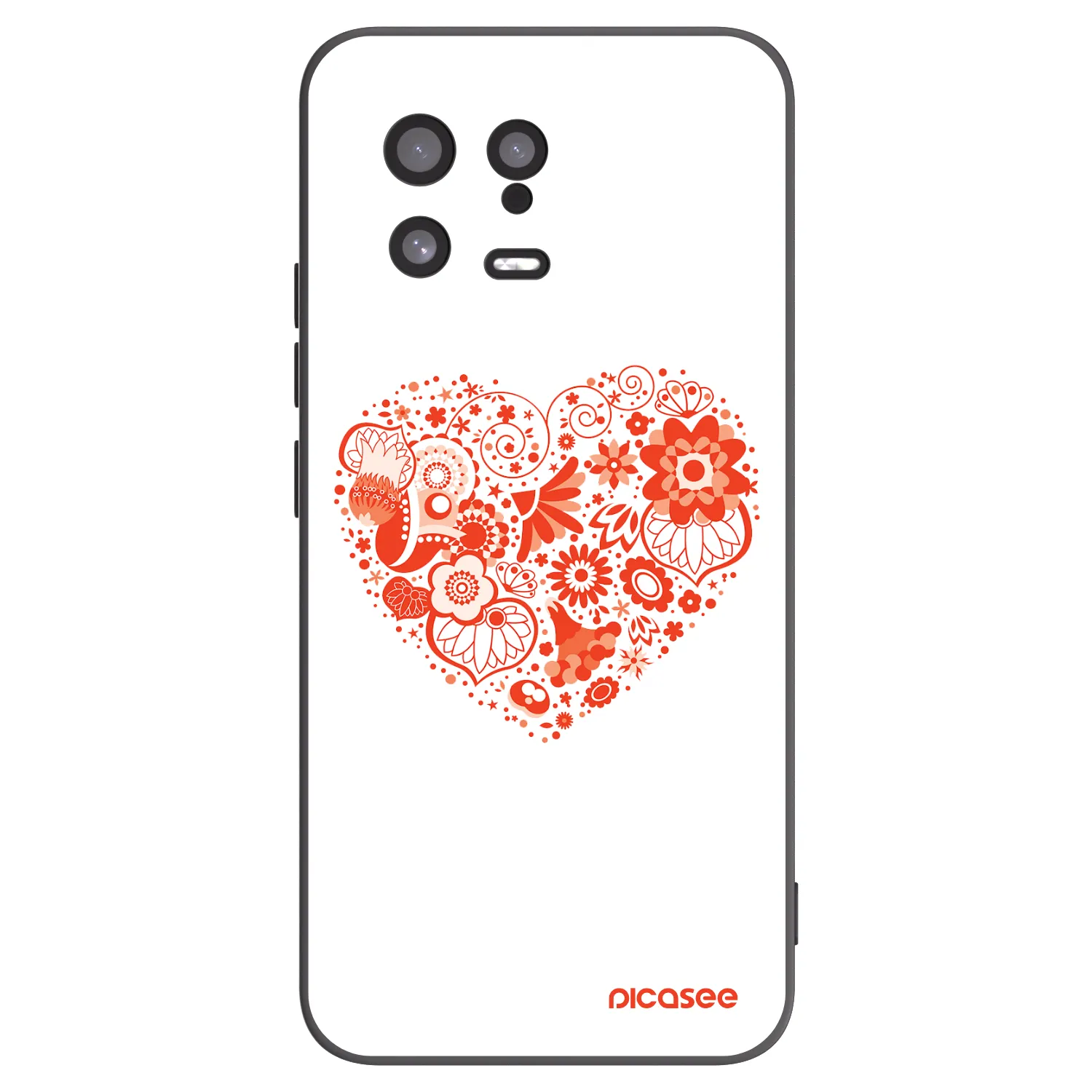 Picasee Xiaomi 13 Hülle - Schwarzes Silikon - Großes Herz