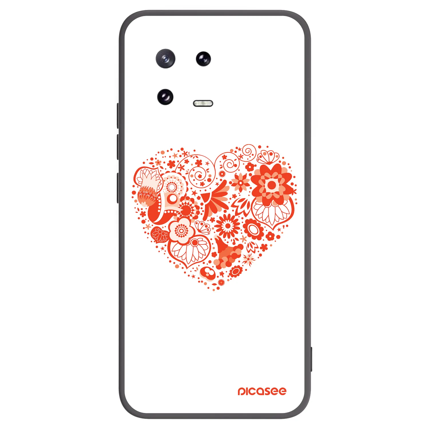Picasee Xiaomi 13 Pro Hülle - Schwarzes Silikon - Großes Herz