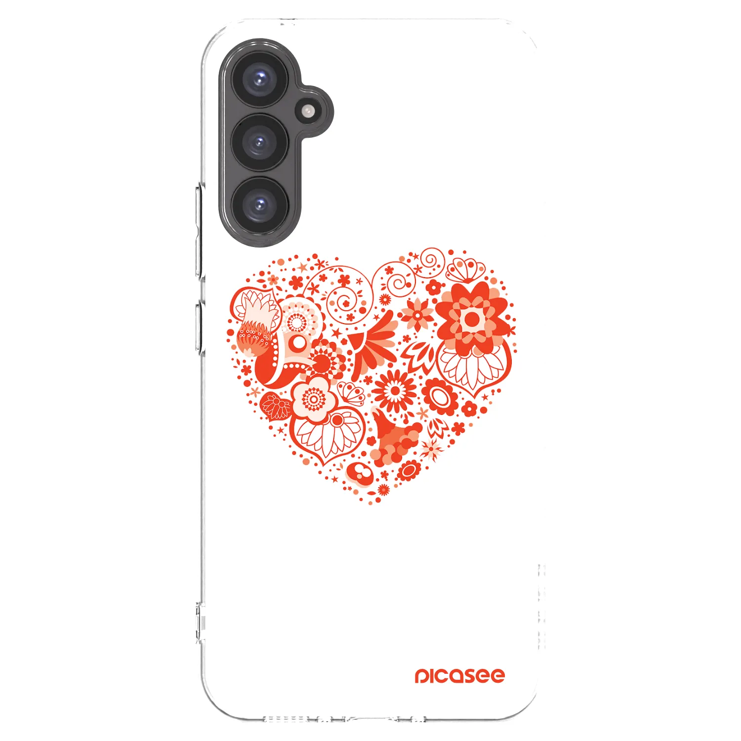 Picasee Samsung Galaxy A34 5G A346B Hülle - Transparentes Silikon - Großes Herz