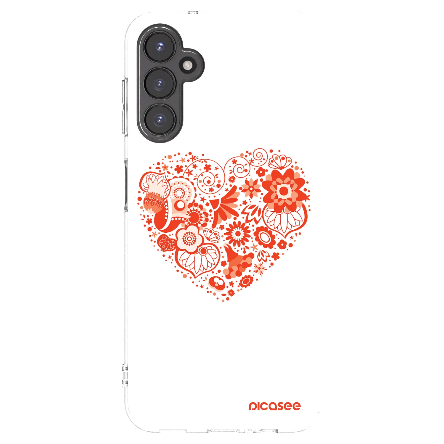 Picasee Samsung Galaxy A14 5G A146P Hülle - Transparentes Silikon - Großes Herz