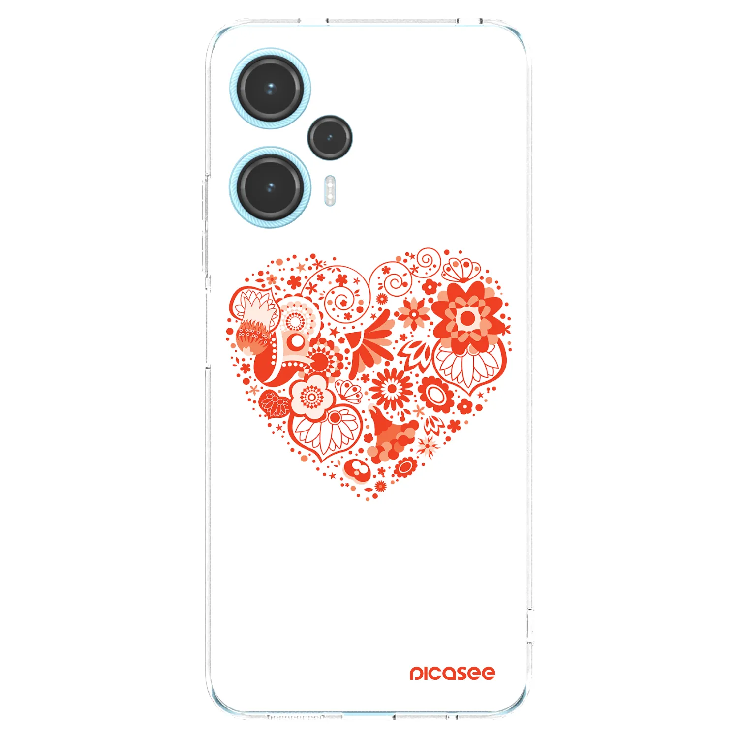 Picasee Xiaomi Poco F5 Hülle - Transparentes Silikon - Großes Herz