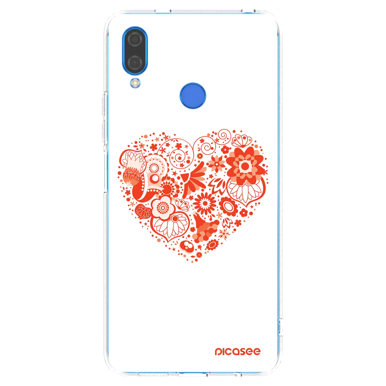 Picasee Huawei Nova 3 Hülle - Transparentes Silikon - Großes Herz