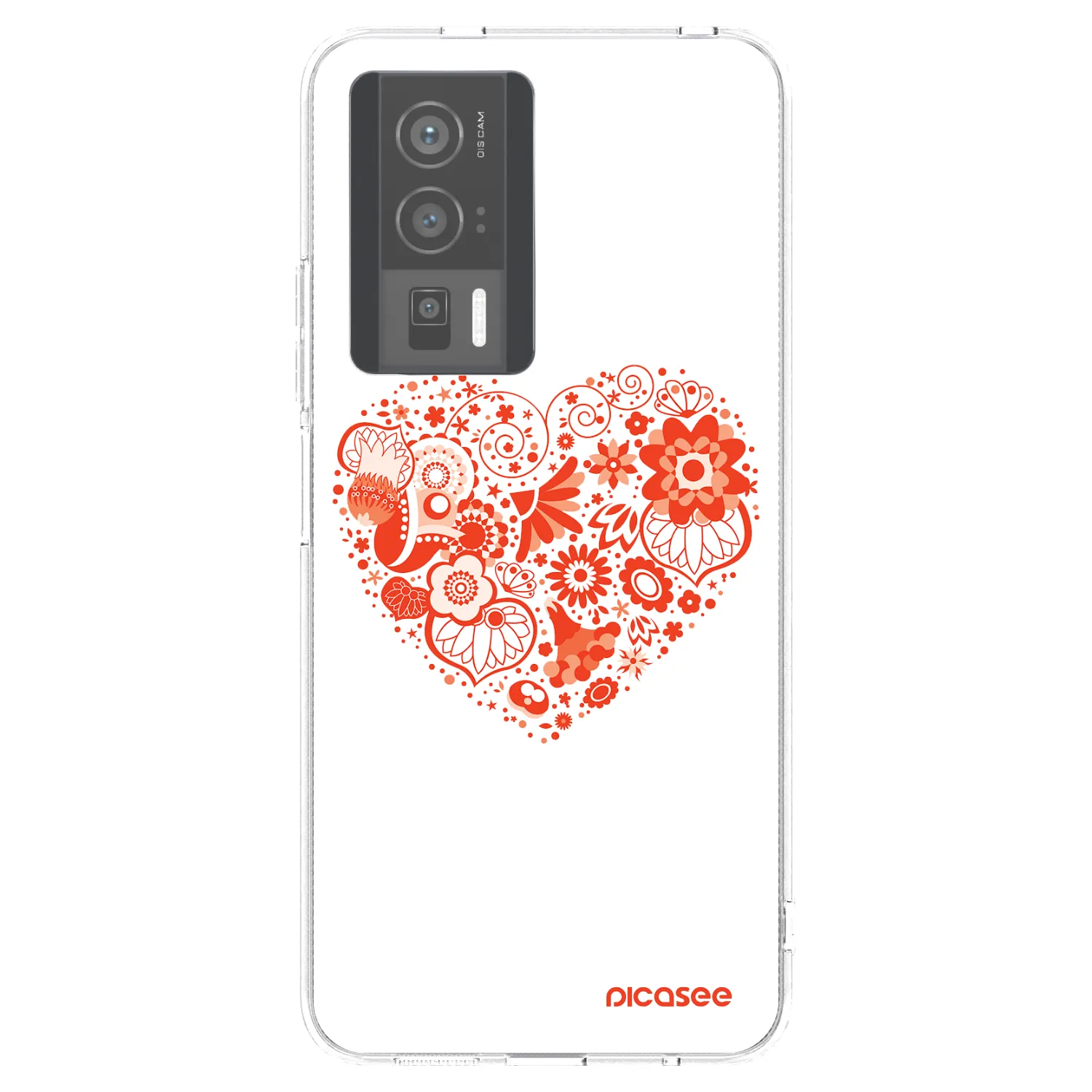 Picasee Xiaomi Poco F5 Pro 5G Hülle - Transparentes Silikon - Großes Herz