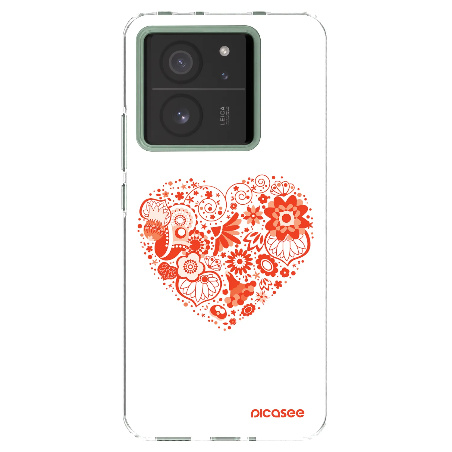 Picasee Xiaomi 13T Hülle - Transparentes Silikon - Großes Herz