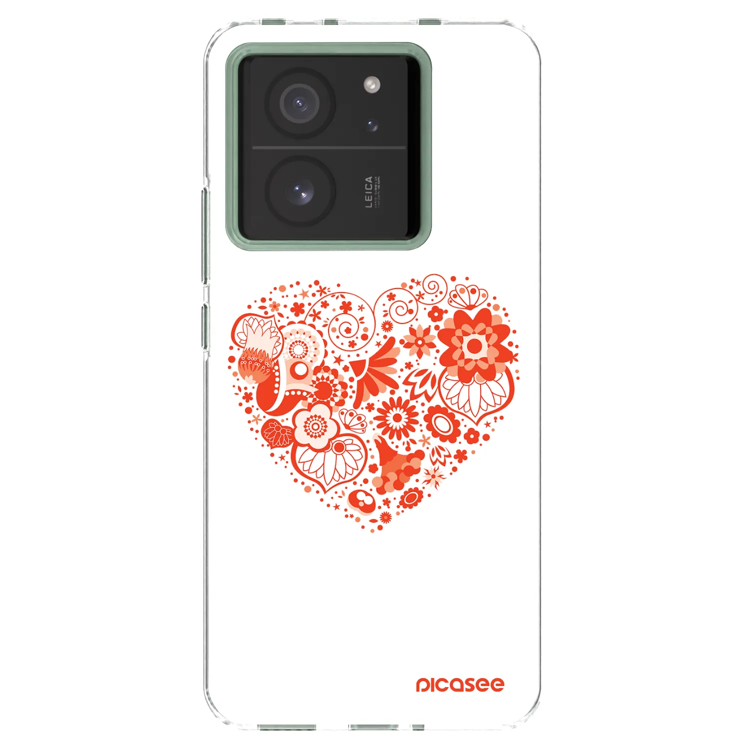Picasee Xiaomi 13T Pro Hülle - Transparentes Silikon - Großes Herz