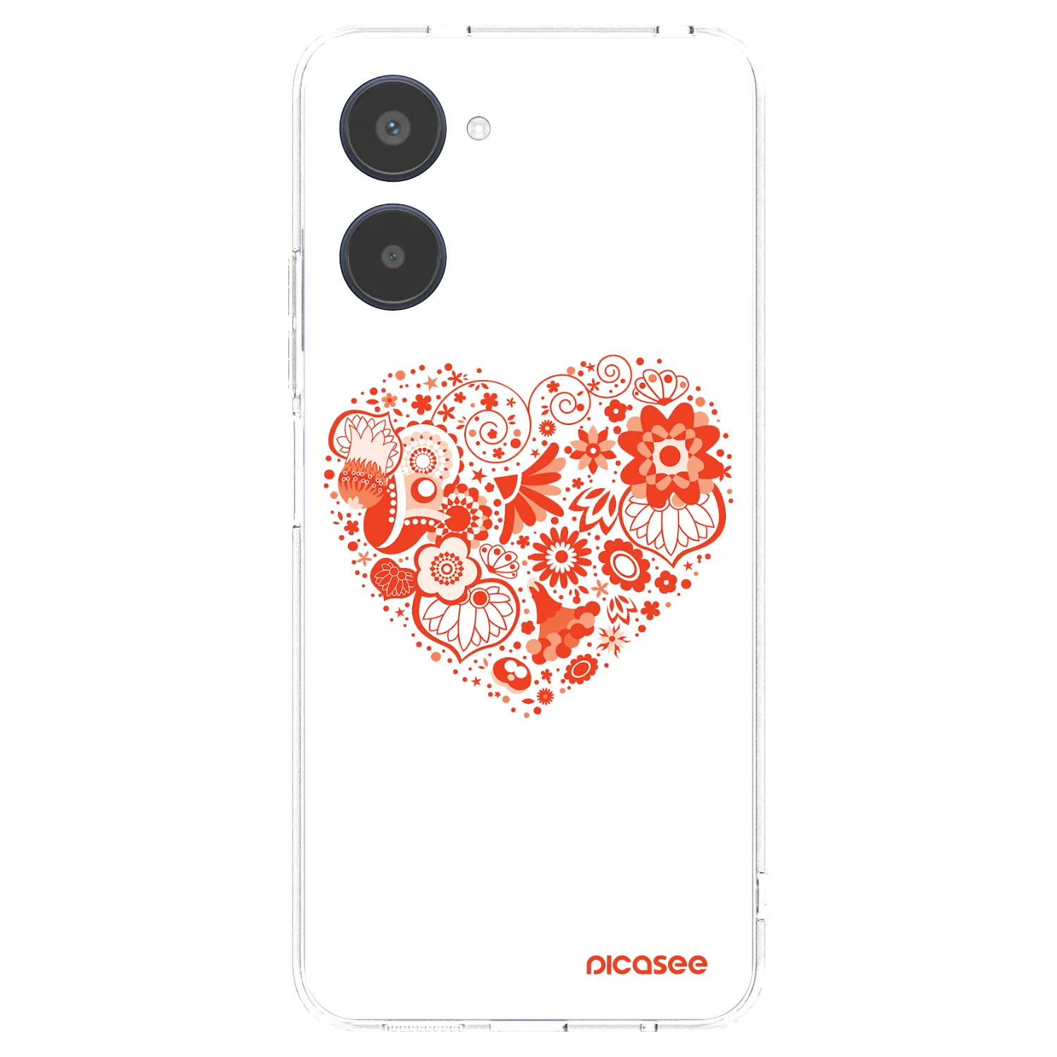 Picasee Realme 10 4G Hülle - Transparentes Silikon - Großes Herz
