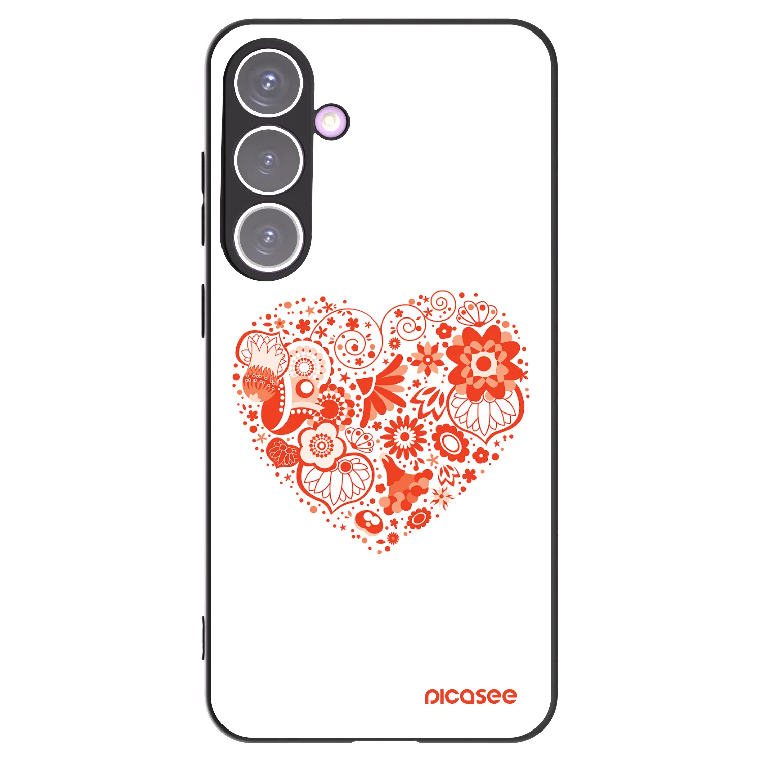 Picasee Samsung Galaxy S24+ S926B 5G Hülle - Schwarzes Silikon - Großes Herz