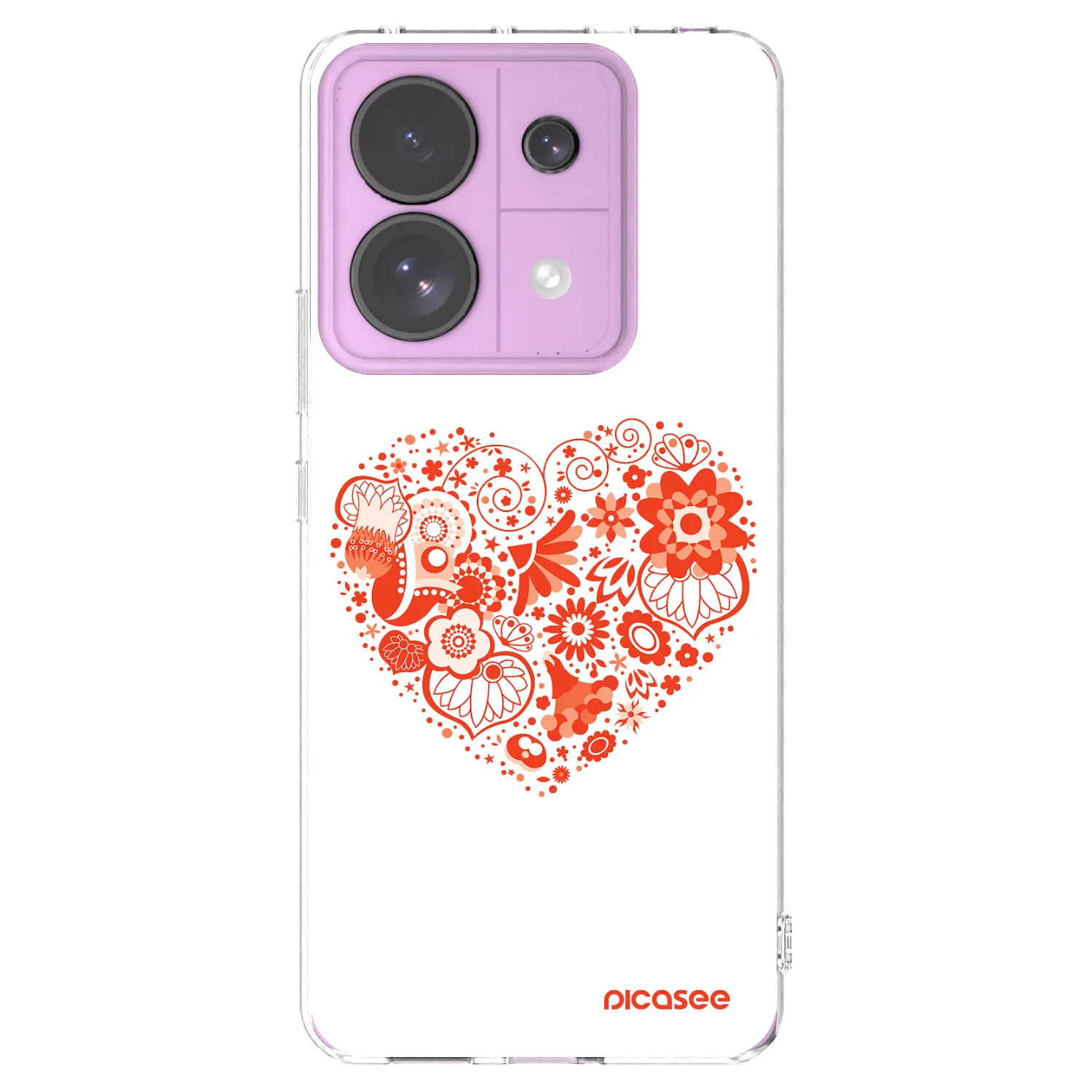 Picasee Xiaomi Redmi Note 13 Pro 5G Hülle - Transparentes Silikon - Großes Herz