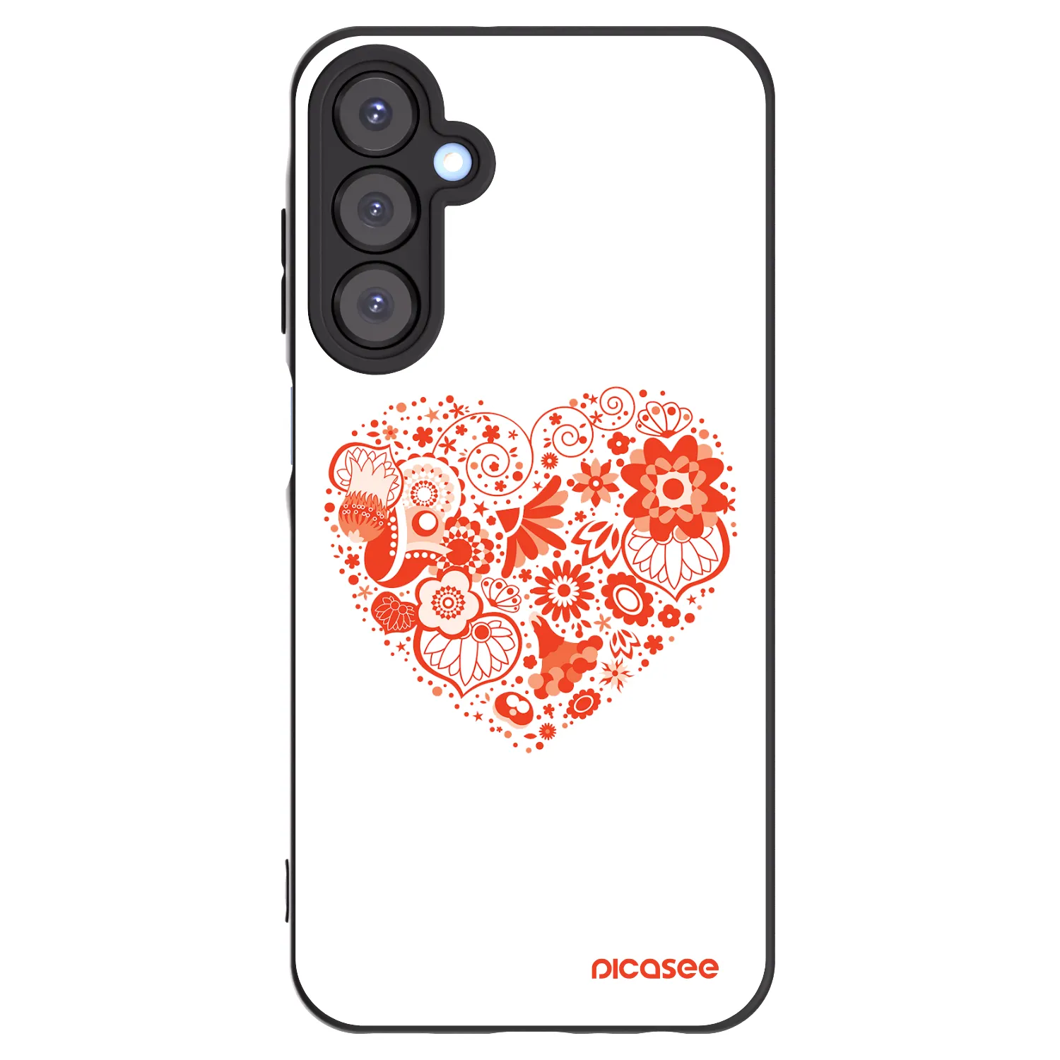 Picasee Samsung Galaxy A25 A256B 5G Hülle - Schwarzes Silikon - Großes Herz