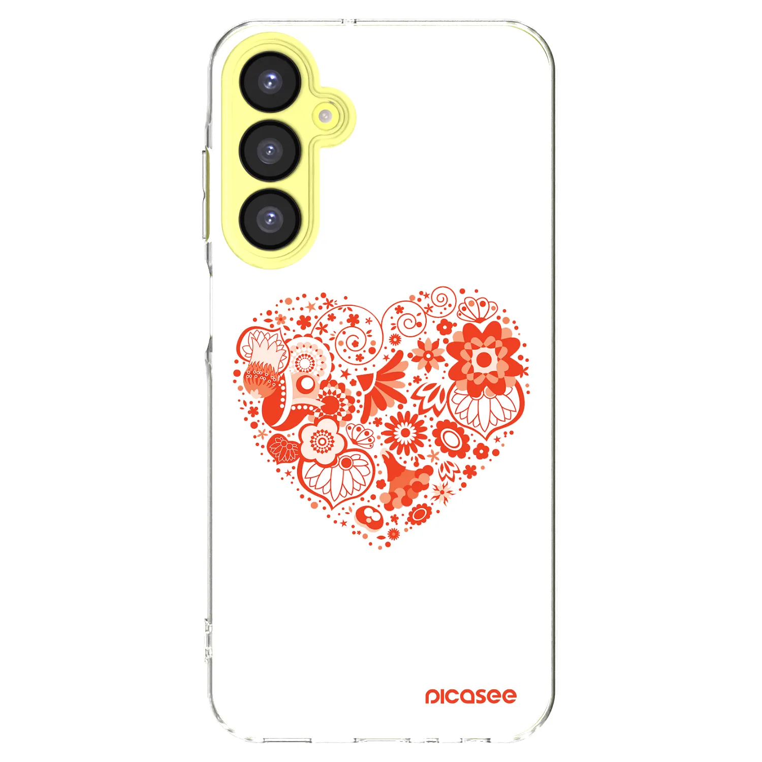 Picasee Samsung Galaxy A25 A256B 5G Hülle - Transparentes Silikon - Großes Herz