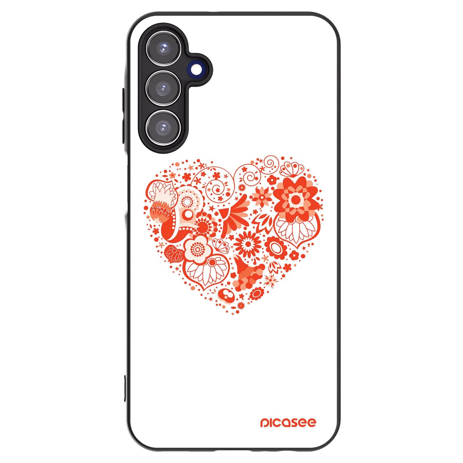 Picasee Samsung Galaxy A15 A155F 4G Hülle - Schwarzes Silikon - Großes Herz