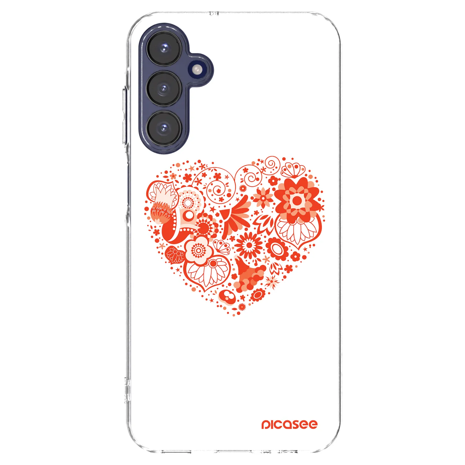 Picasee Samsung Galaxy A15 A155F 4G Hülle - Transparentes Silikon - Großes Herz
