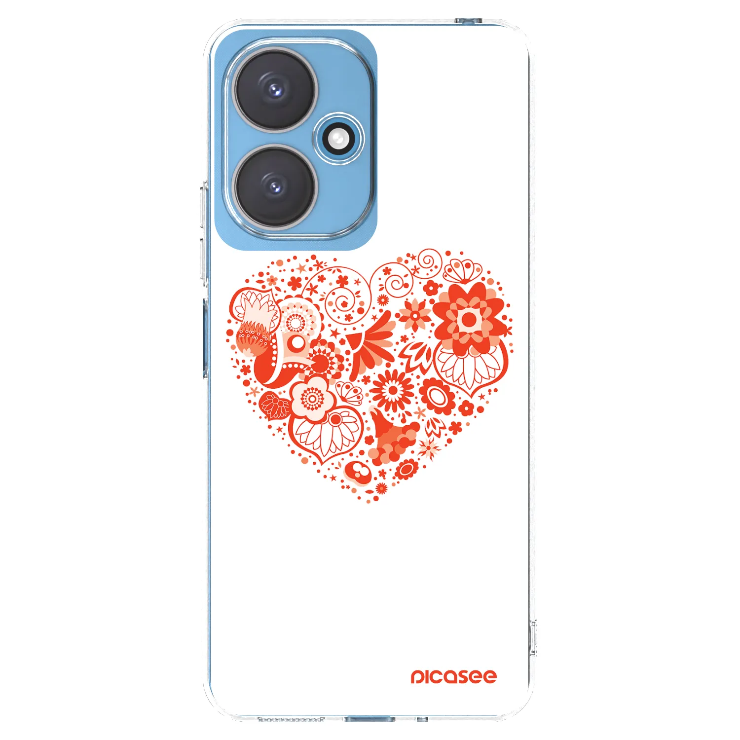 Picasee Xiaomi Redmi 13C 5G Hülle - Transparentes Silikon - Großes Herz