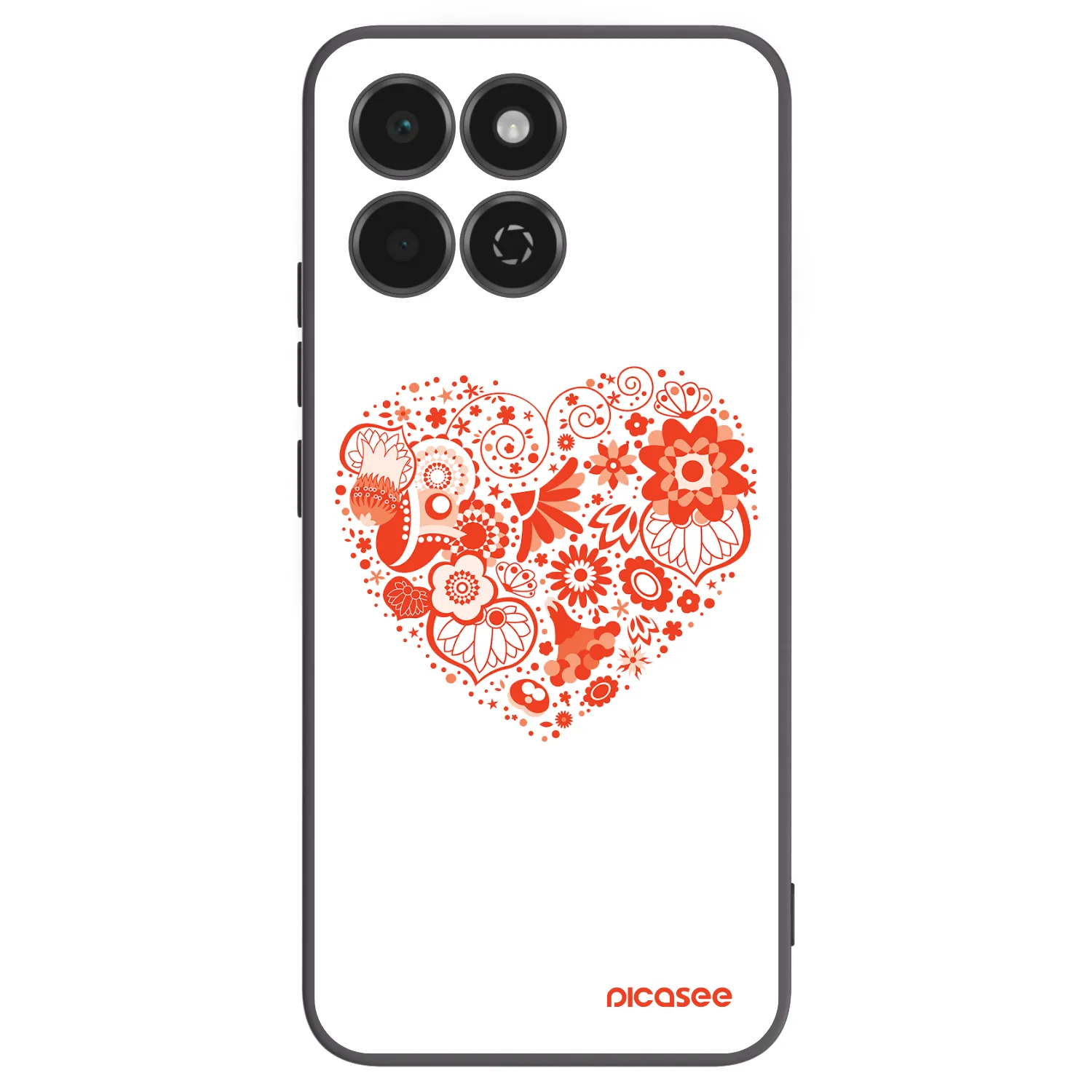Picasee Honor 200 Smart 5G Hülle - Schwarzes Silikon - Großes Herz