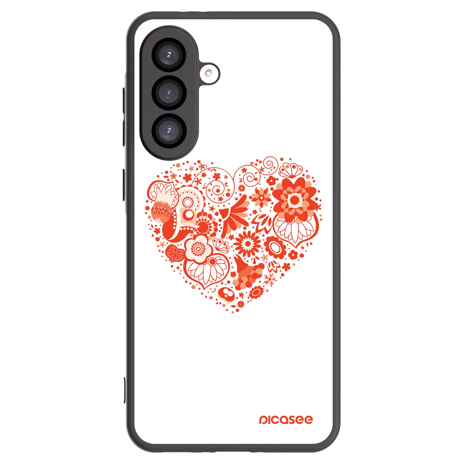 Picasee Samsung Galaxy A26 5G A266B Hülle - Schwarzes Silikon - Großes Herz