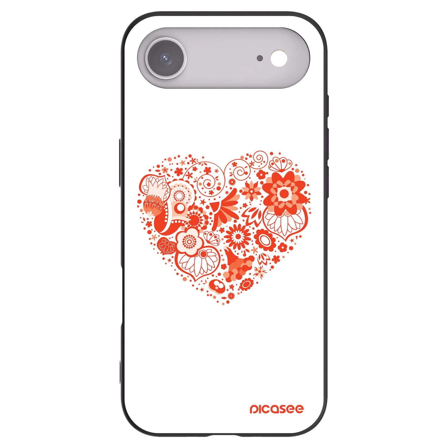 Picasee Apple iPhone Air Hülle - Schwarzes Silikon - Großes Herz