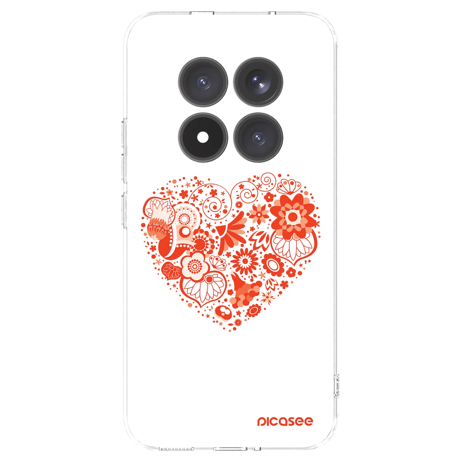 Picasee Xiaomi Redmi Note 15 Pro+ Hülle - Transparentes Silikon - Großes Herz