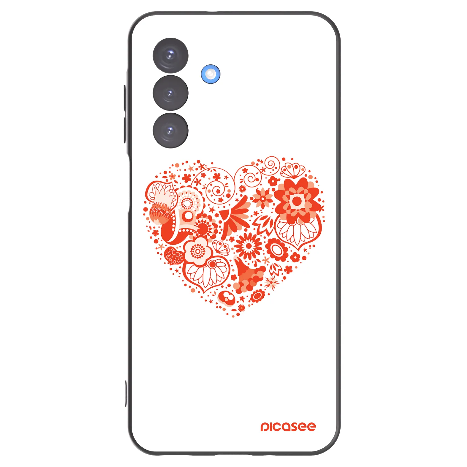 Picasee Samsung Galaxy A17 5G Hülle - Schwarzes Silikon - Großes Herz