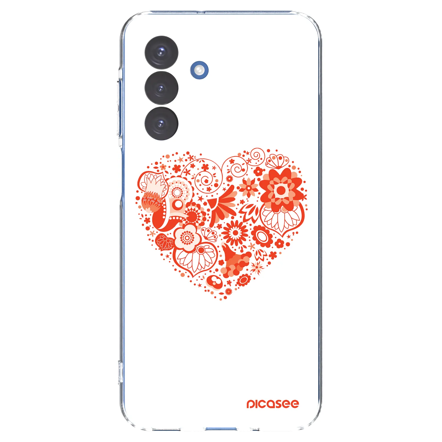 Picasee Samsung Galaxy A17 5G Hülle - Transparentes Silikon - Großes Herz