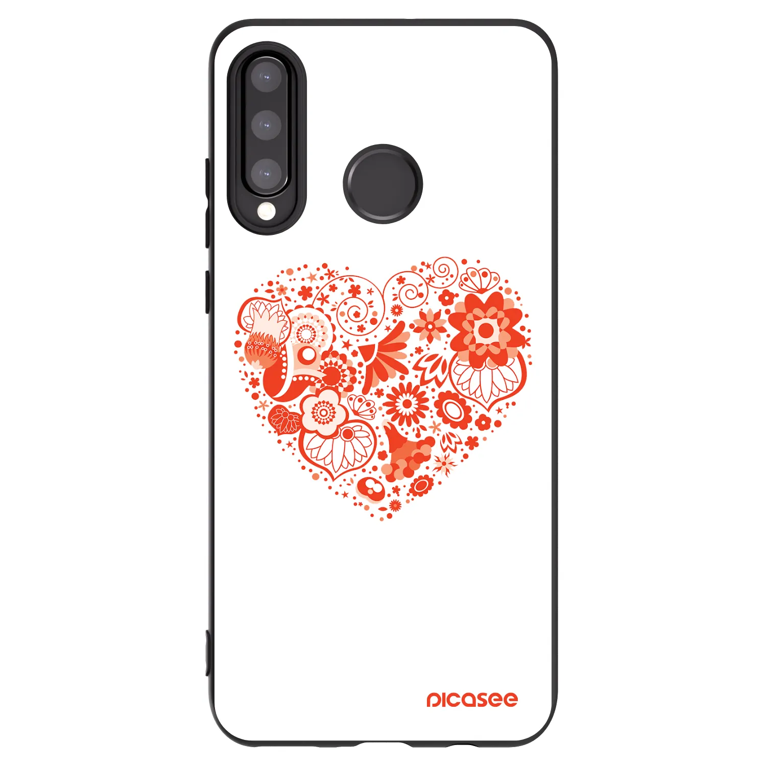 Picasee Huawei P30 Lite Hülle - Schwarzes Silikon - Großes Herz
