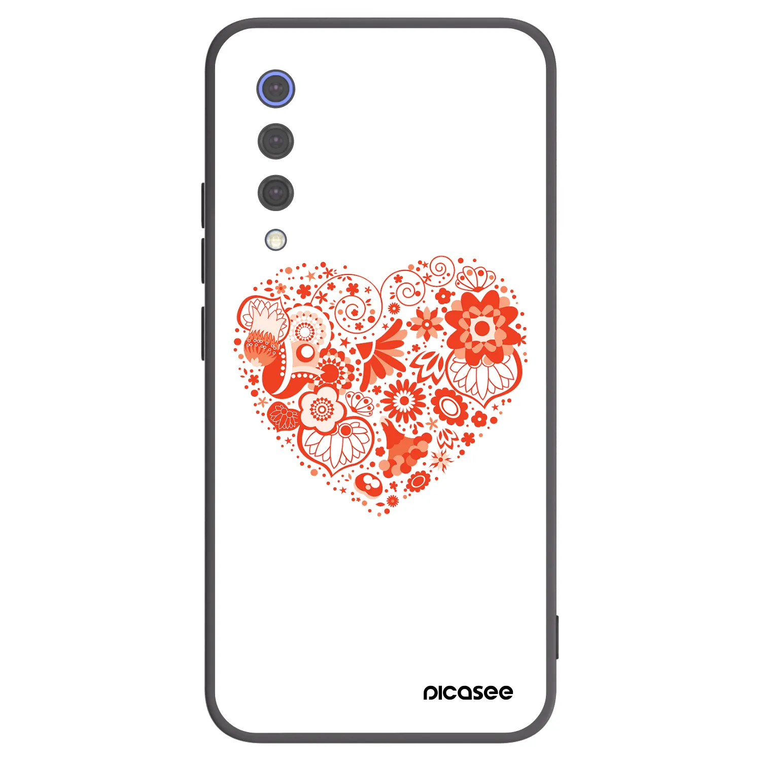 Picasee Xiaomi Mi 9 SE Hülle - Schwarzes Silikon - Großes Herz