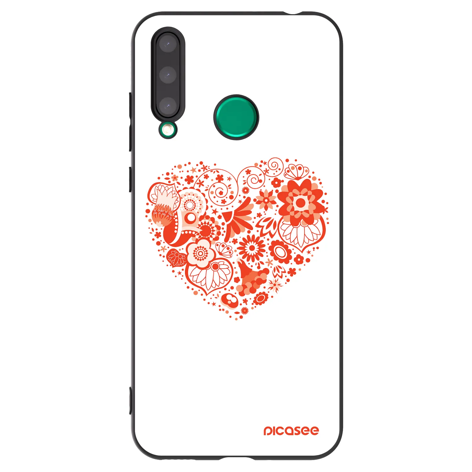 Picasee Honor 20 Lite Hülle - Schwarzes Silikon - Großes Herz