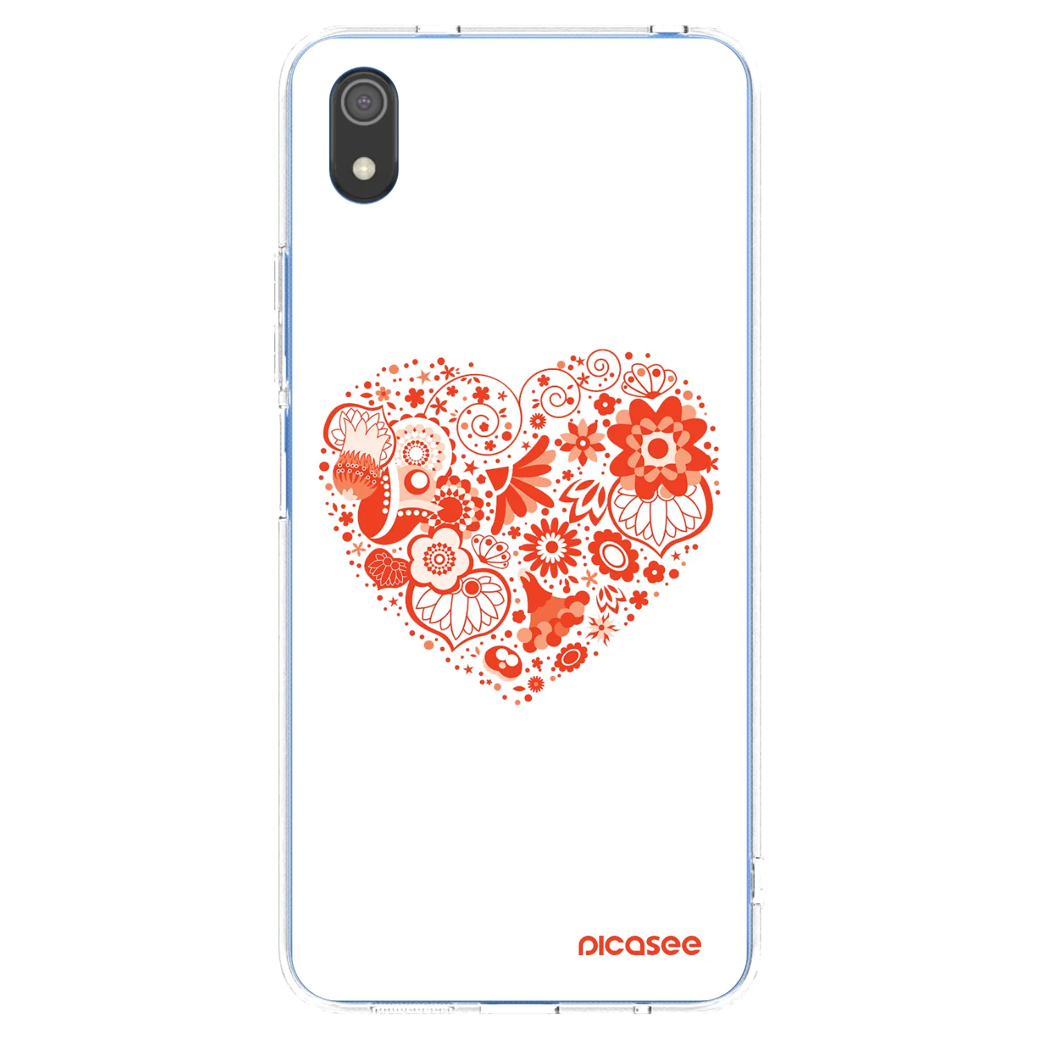 Picasee Xiaomi Redmi 7A Hülle - Transparentes Silikon - Großes Herz