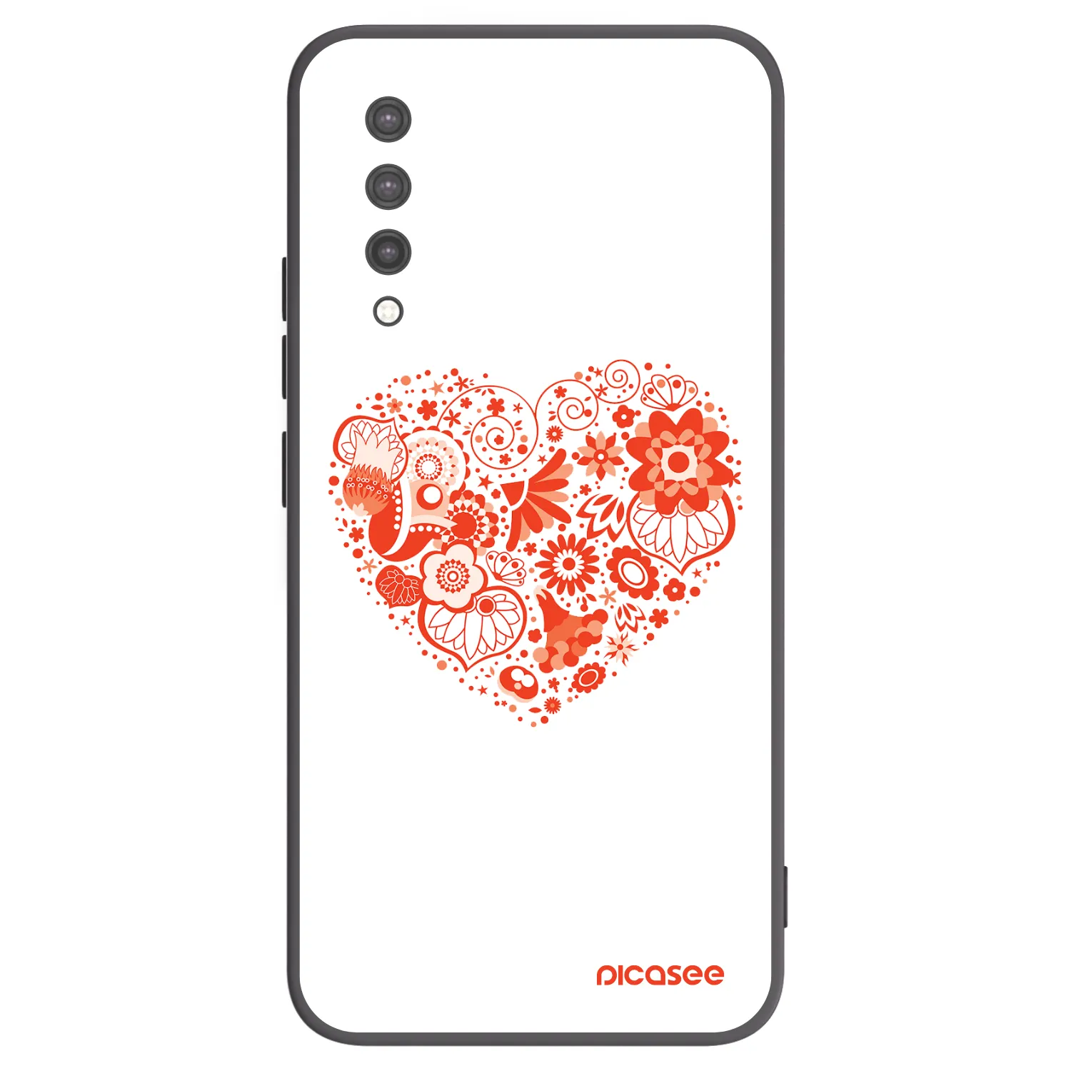 Picasee Xiaomi Mi 9 Lite Hülle - Schwarzes Silikon - Großes Herz