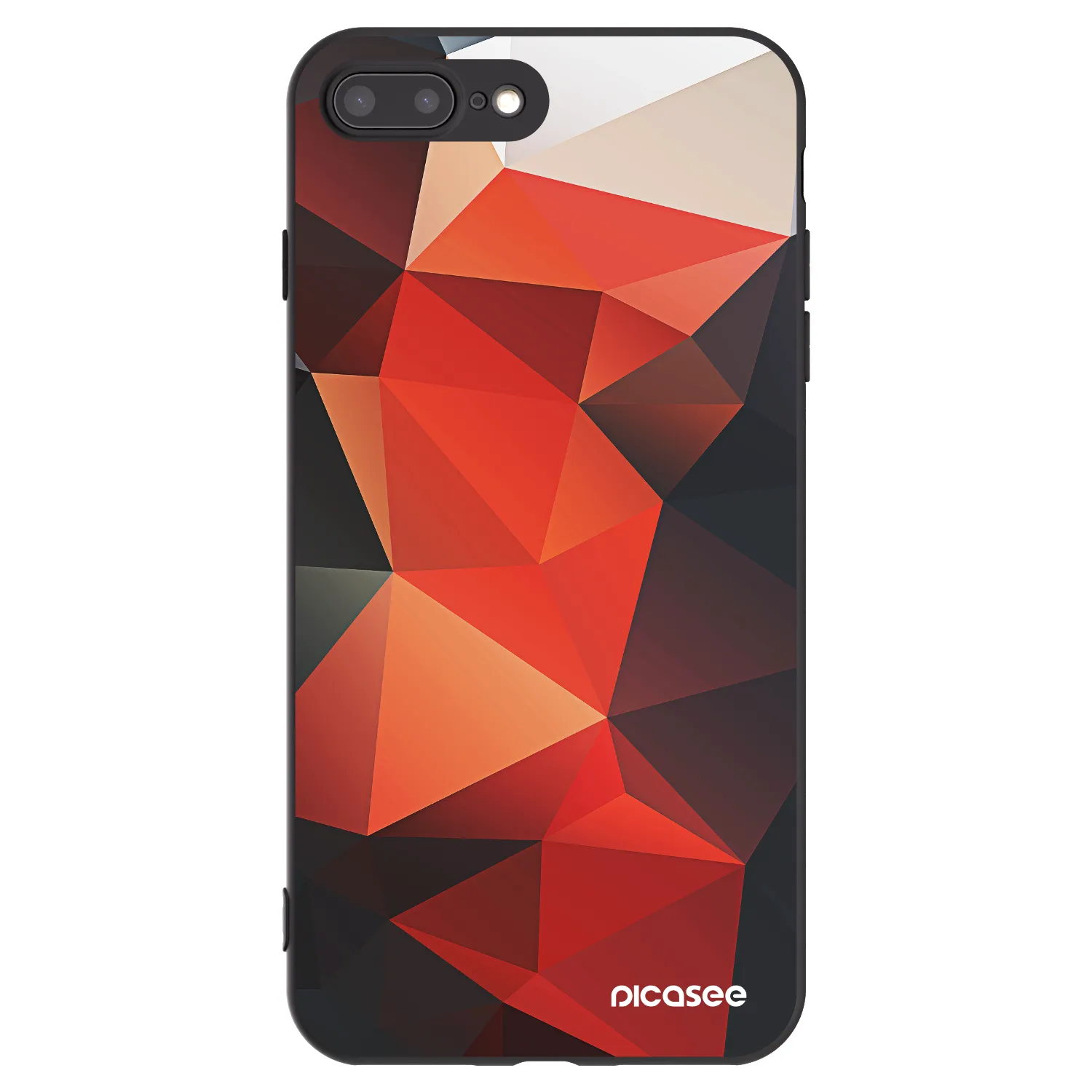 Picasee Apple iPhone 8 Plus Hülle - Schwarzes Silikon - Wallpaper 2