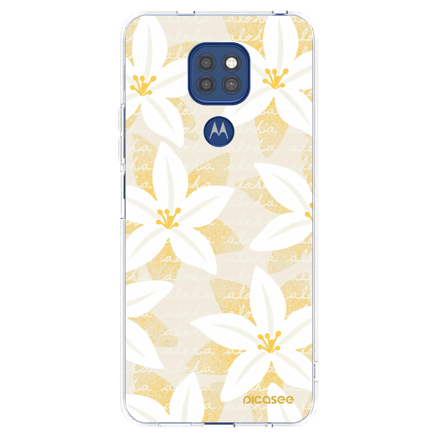 Picasee Motorola Moto G9 Play Hülle - Transparentes Silikon - Island Leave