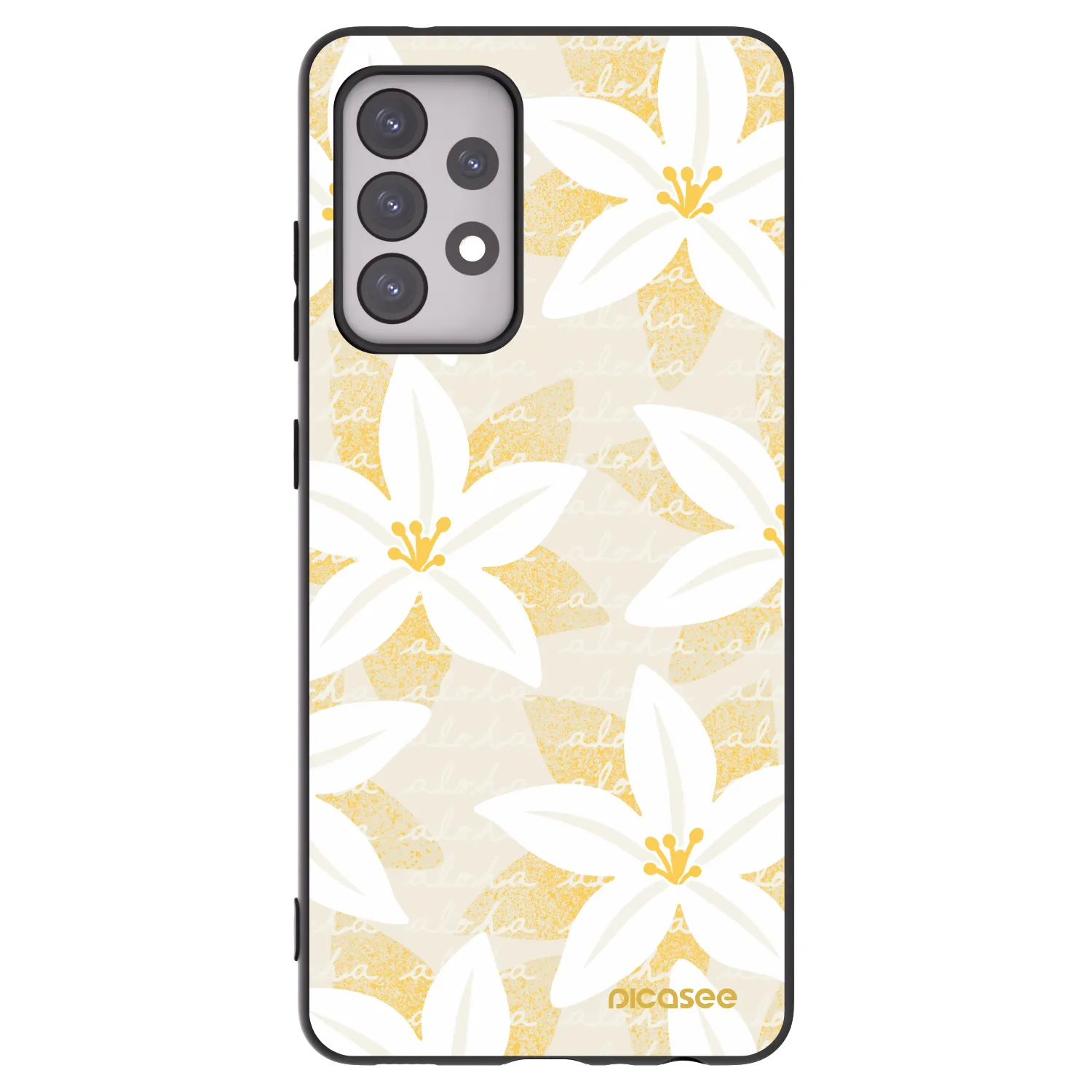 Picasee Samsung Galaxy A52 5G A525F Hülle - Schwarzes Silikon - Island Leave