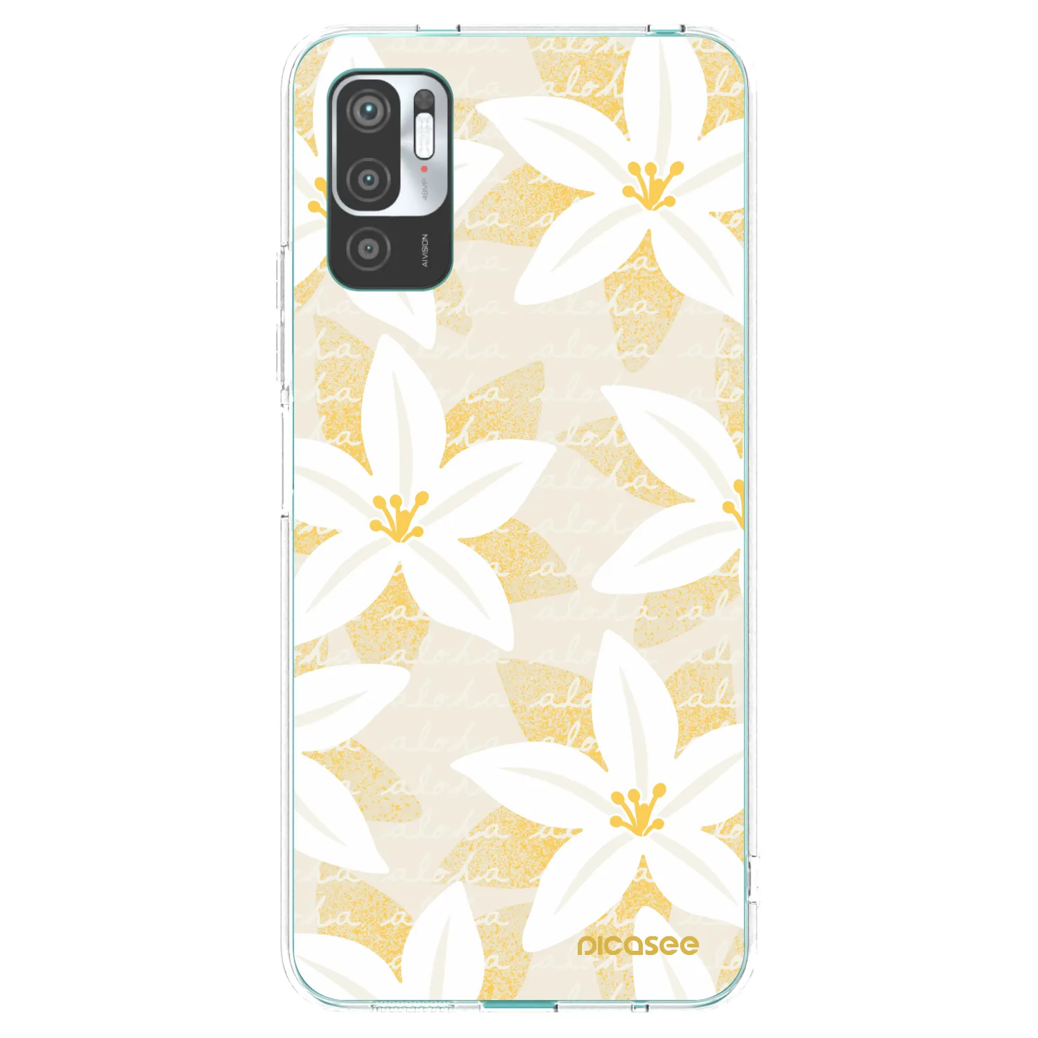 Picasee Xiaomi Redmi Note 10 5G Hülle - Transparentes Silikon - Island Leave