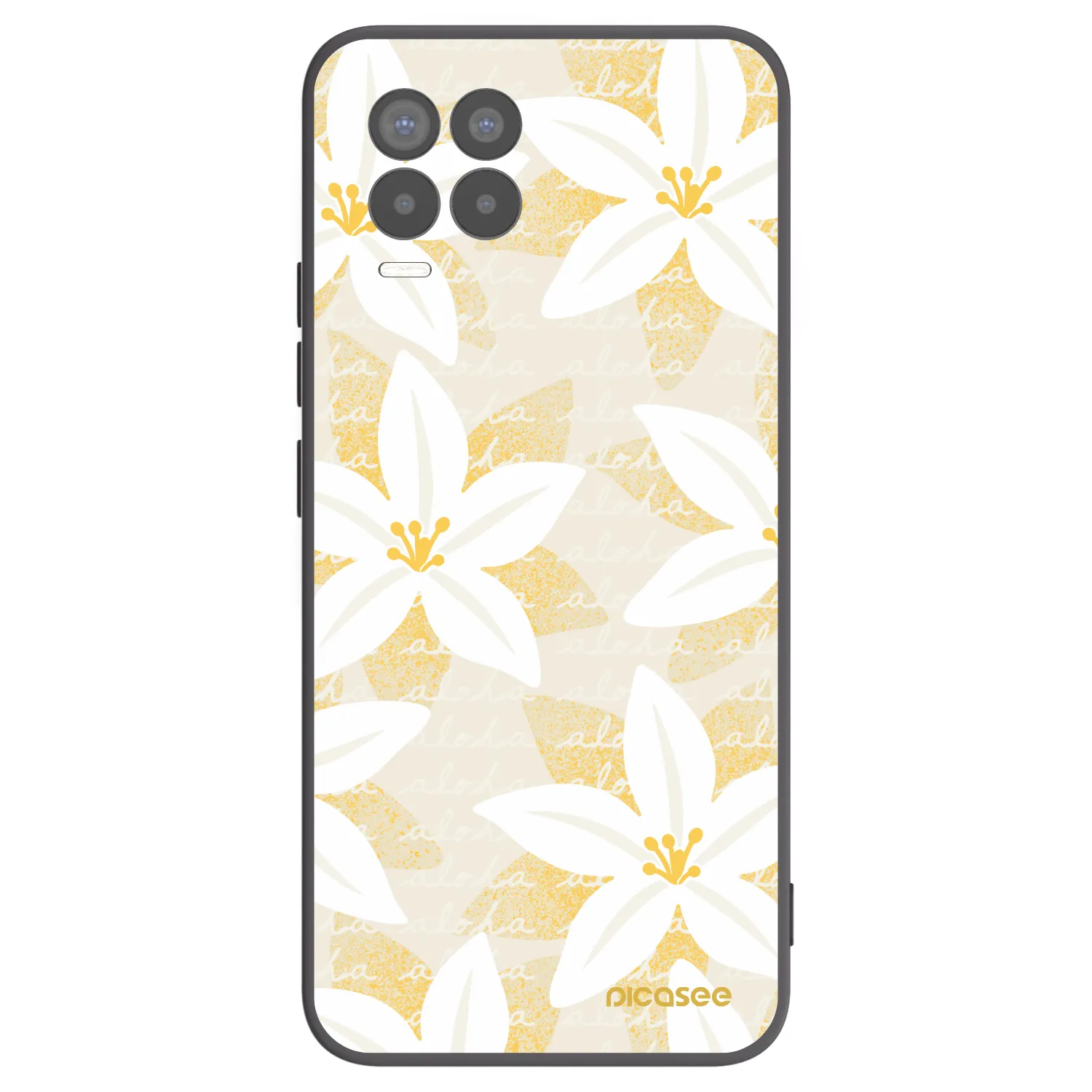 Picasee Realme 8 Pro Hülle - Schwarzes Silikon - Island Leave