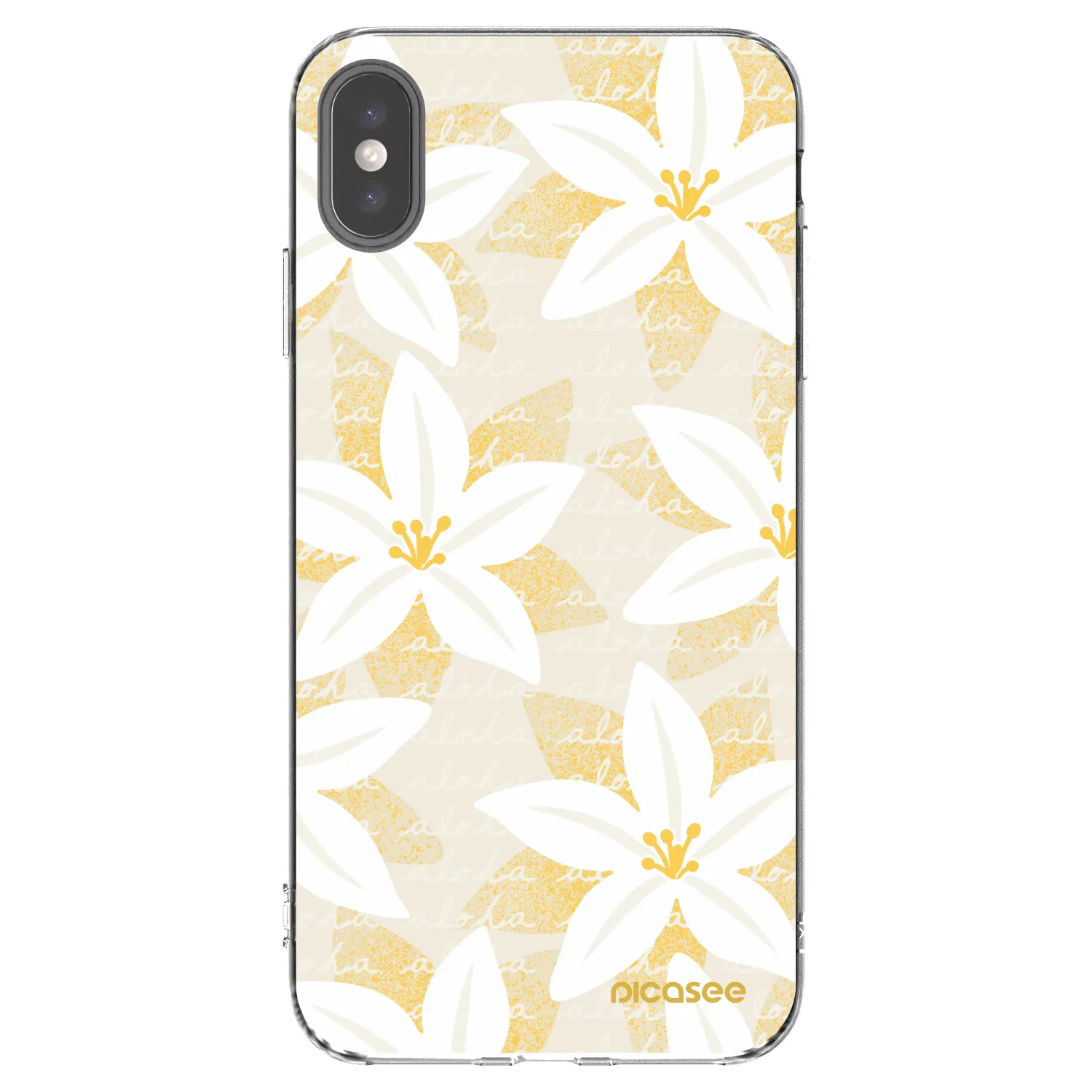 Picasee Apple iPhone XS Max Hülle - Transparentes Silikon - Island Leave