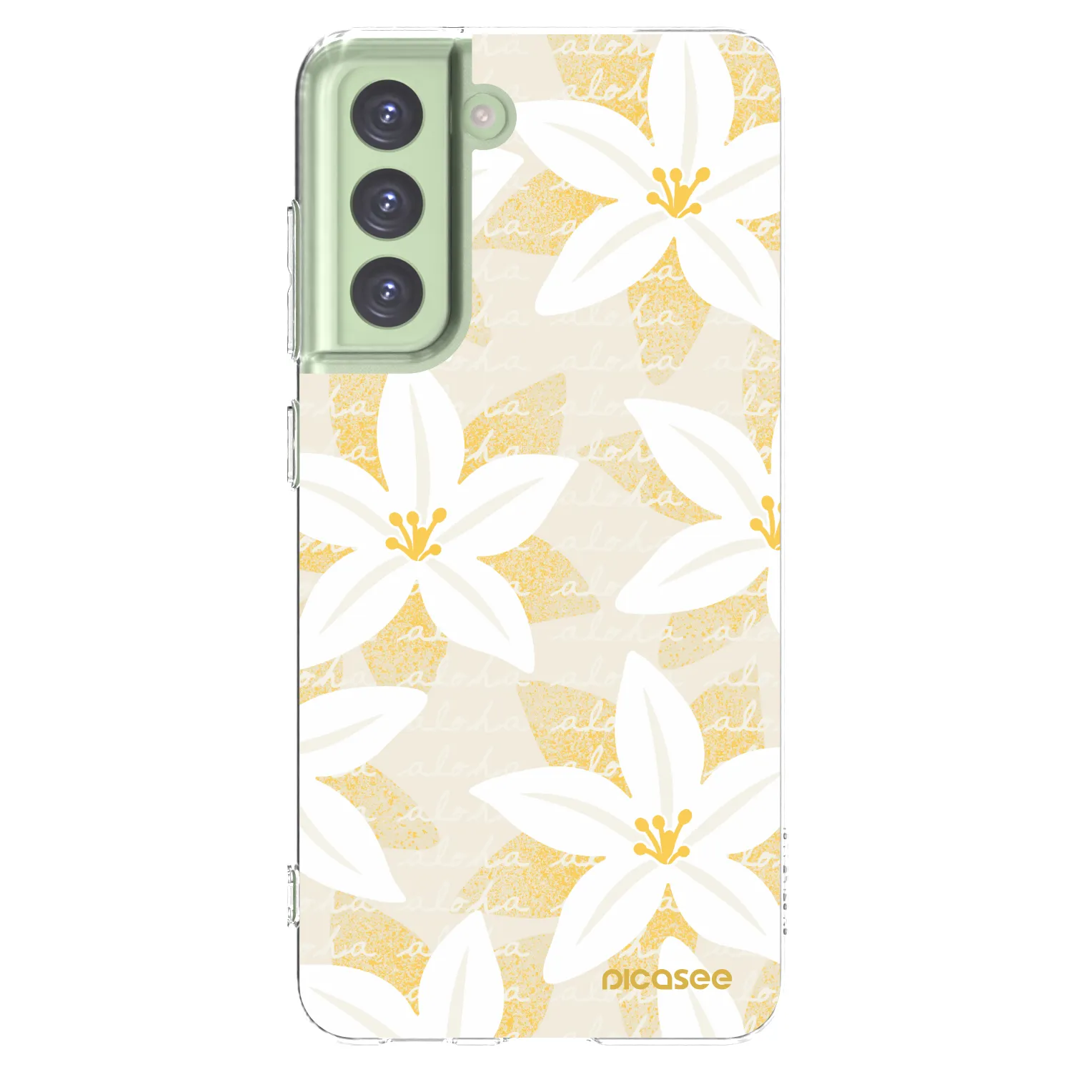 Picasee Samsung Galaxy S21 FE 5G Hülle - Transparentes Silikon - Island Leave