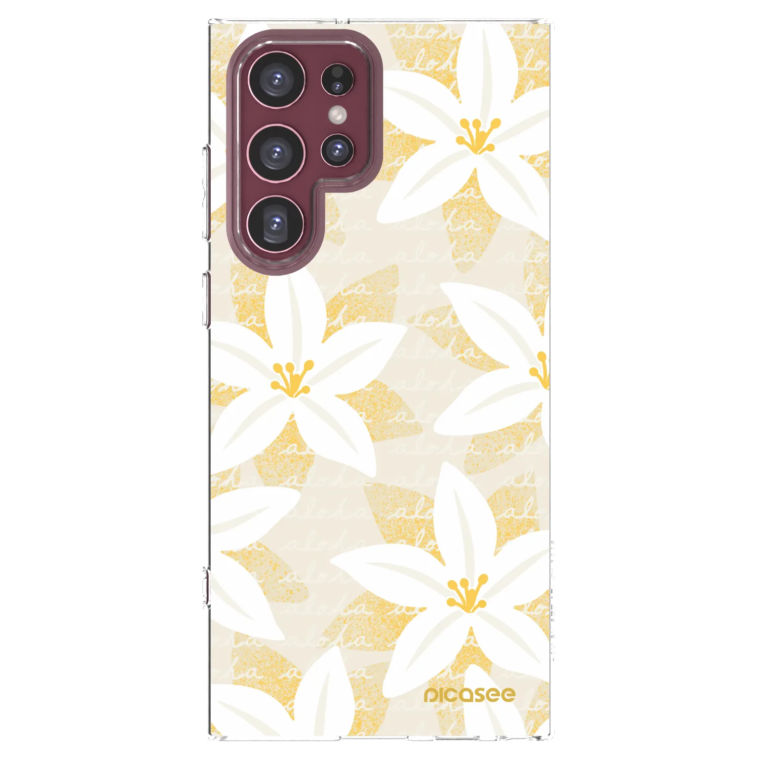 Picasee Samsung Galaxy S22 Ultra 5G Hülle - Transparentes Silikon - Island Leave