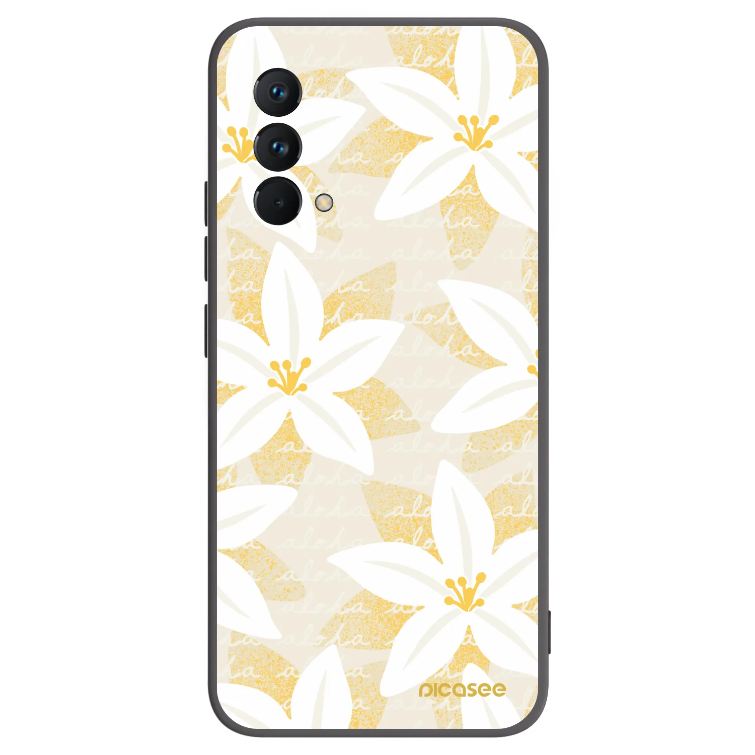 Picasee Realme GT Master Edition 5G Hülle - Schwarzes Silikon - Island Leave