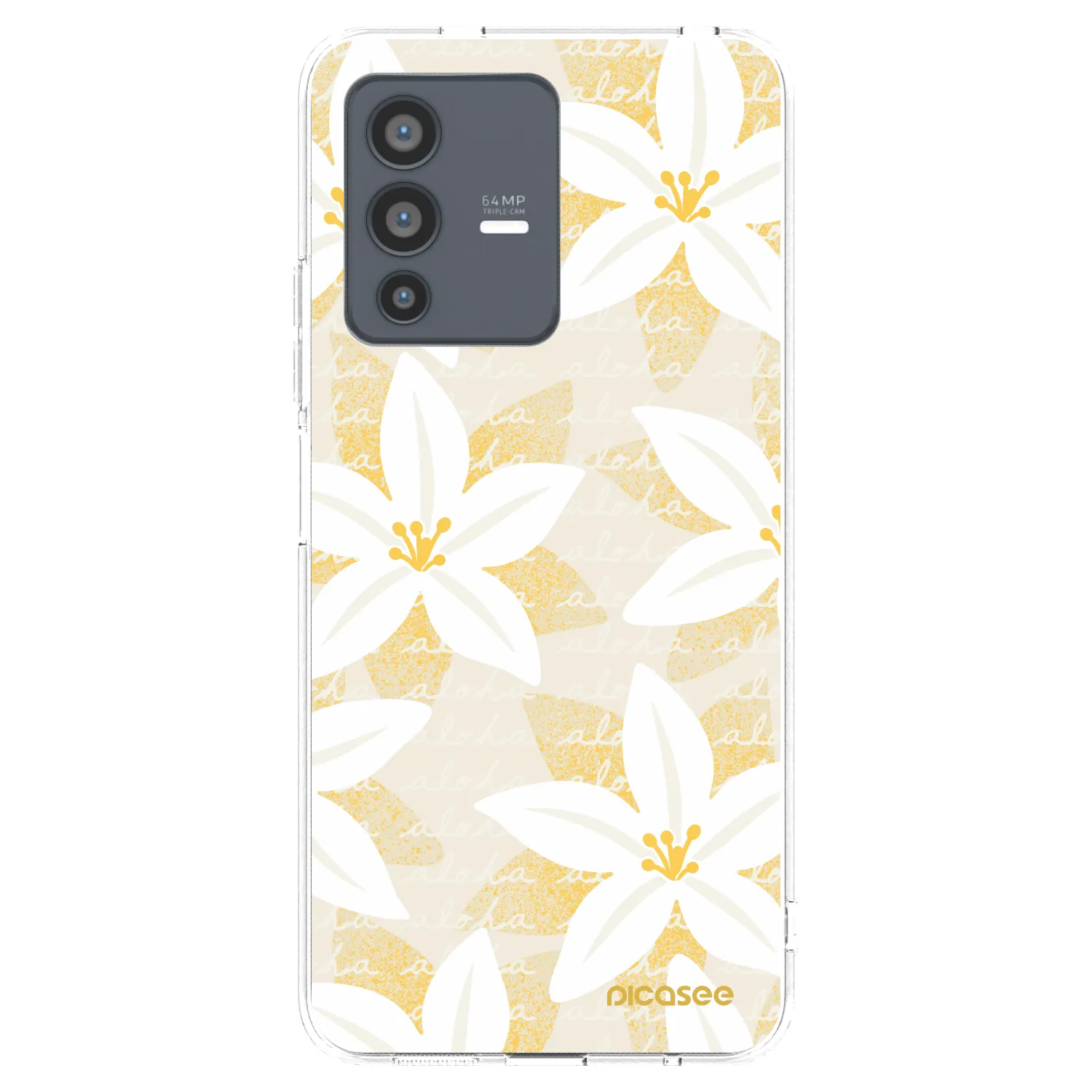 Picasee Vivo V23 5G Hülle - Transparentes Silikon - Island Leave