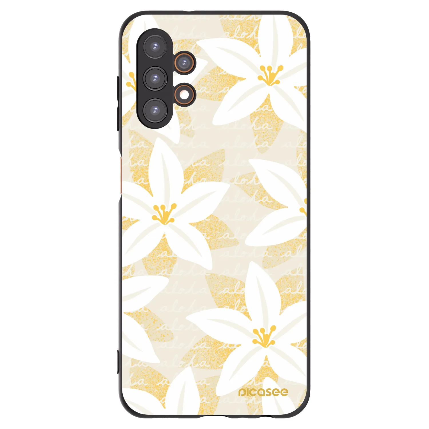 Picasee Samsung Galaxy A13 4G A135 Hülle - Schwarzes Silikon - Island Leave